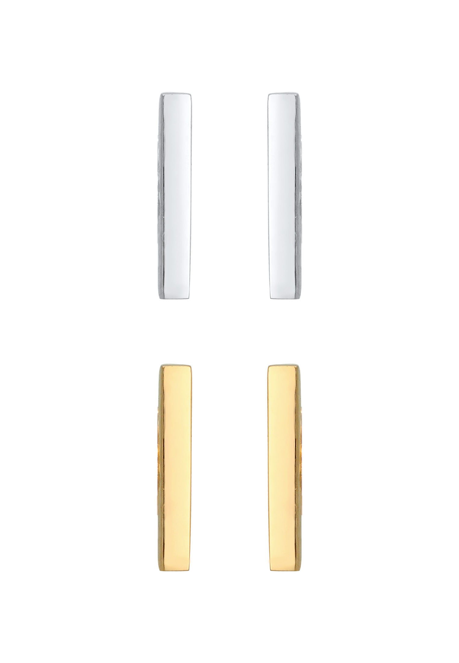 Elli Ohrring-Set »Ohrstecker Stab 2er Set 925 Sterling Silber Bicolor«