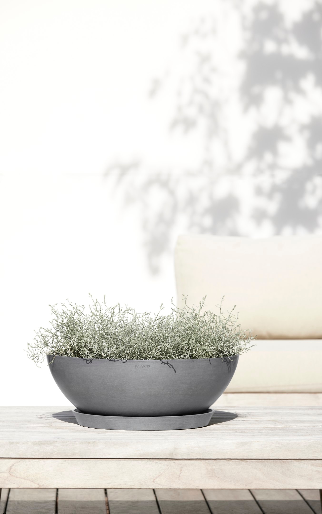 ECOPOTS Blumentopf »VIENNA Grey« BxTxH: 50x50x18 cm