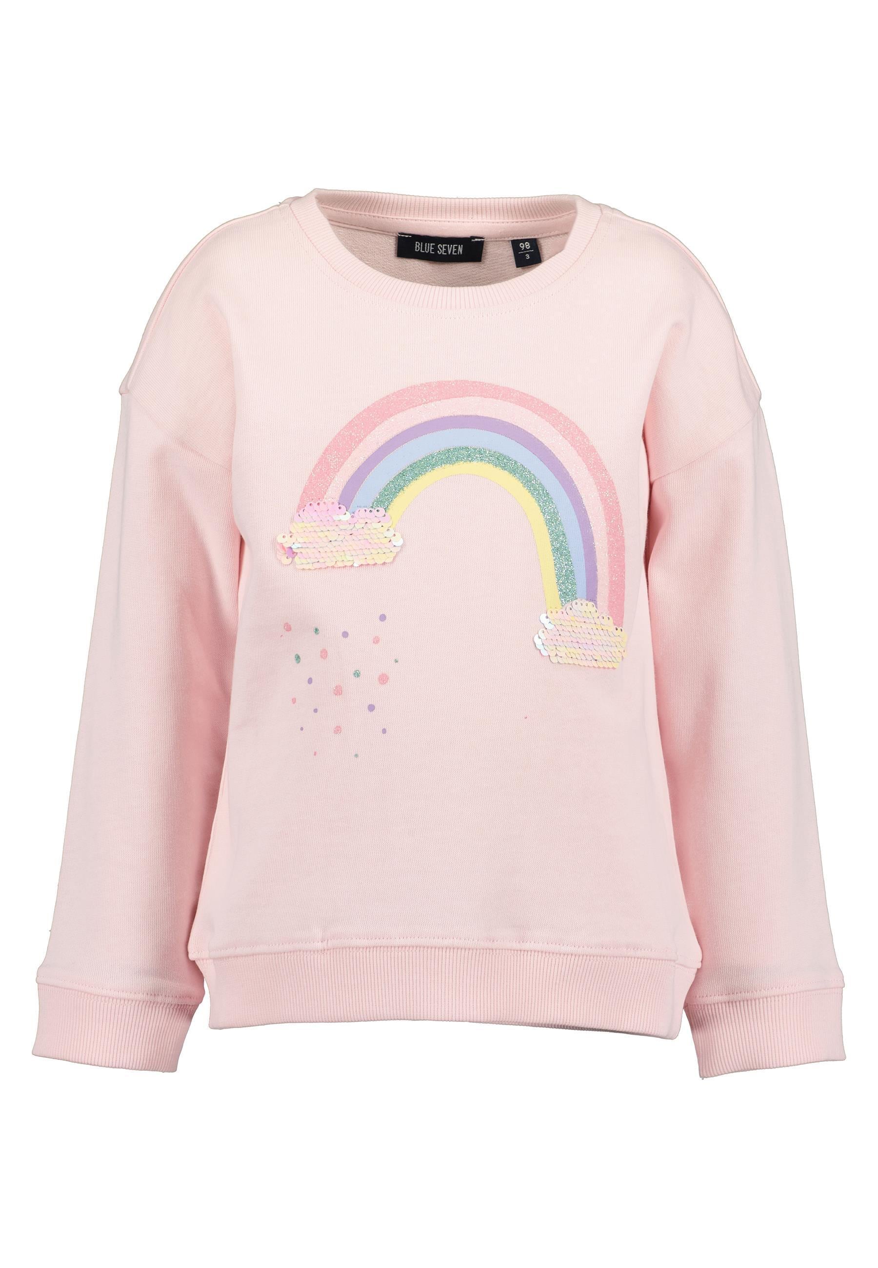 BLUE SEVEN Mädchen Sweater "Blue Seven Sweatshirt", rosa, Gr. 128, 100% Baumwolle, Sweatshirts