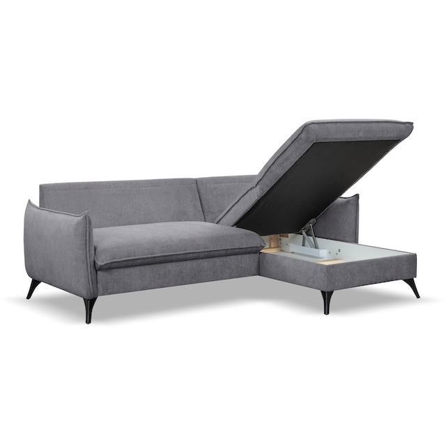 WERK2 Ecksofa »Modica«, Minimalistisches Ecksofa mit Schlaffunktion &  Bettkasten | BAUR