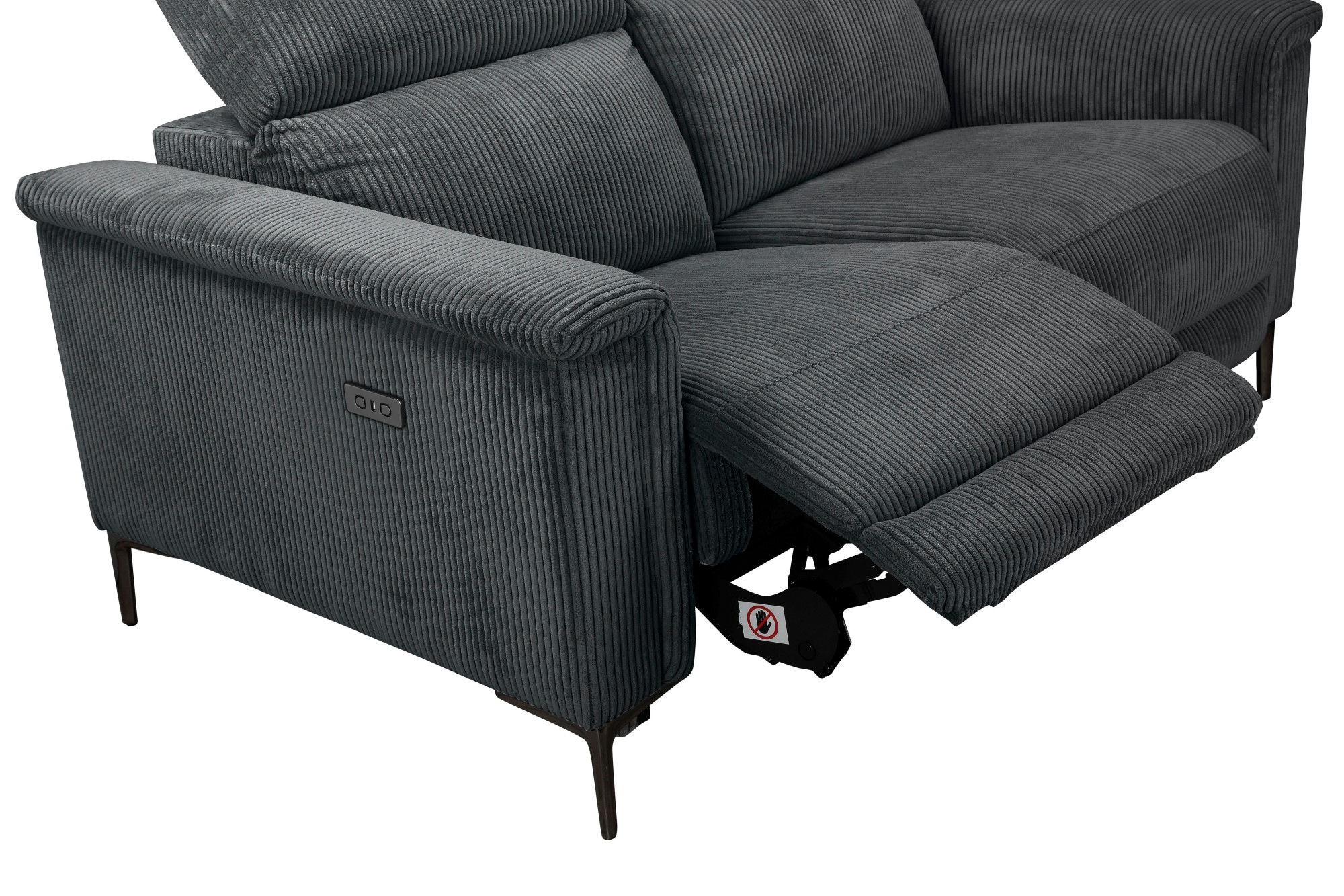 Places of Style 2-Sitzer »Lund in Cord, mit manueller o. elektrischer«, Relaxfunktion, USB-A, Kopfteilverstellung, Breite 160 cm