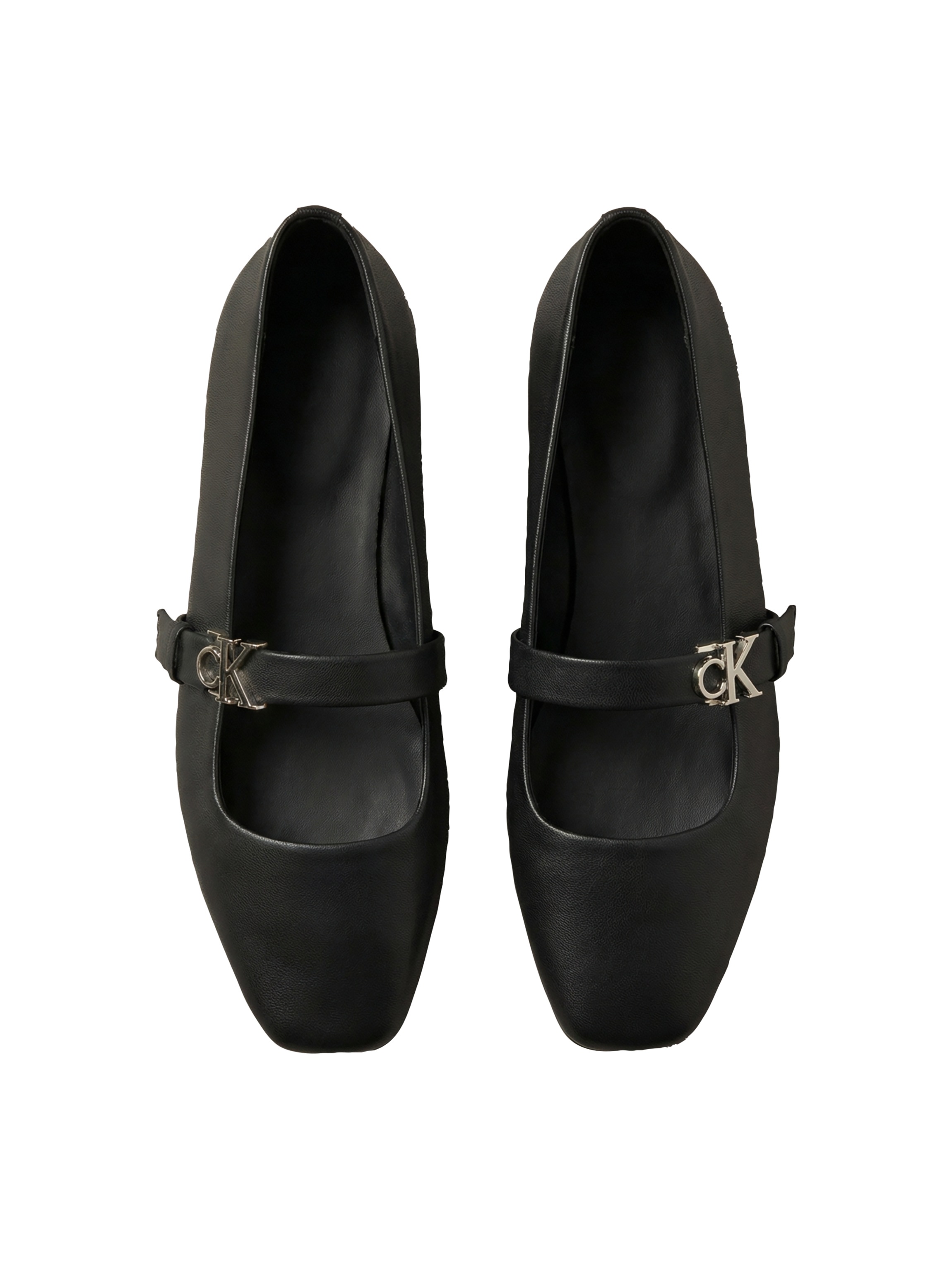 Calvin Klein Ballerina »SQUARED BALLERINA MJ LTH MG HDW«  Flat, Loafer mit modischer Zierschnalle