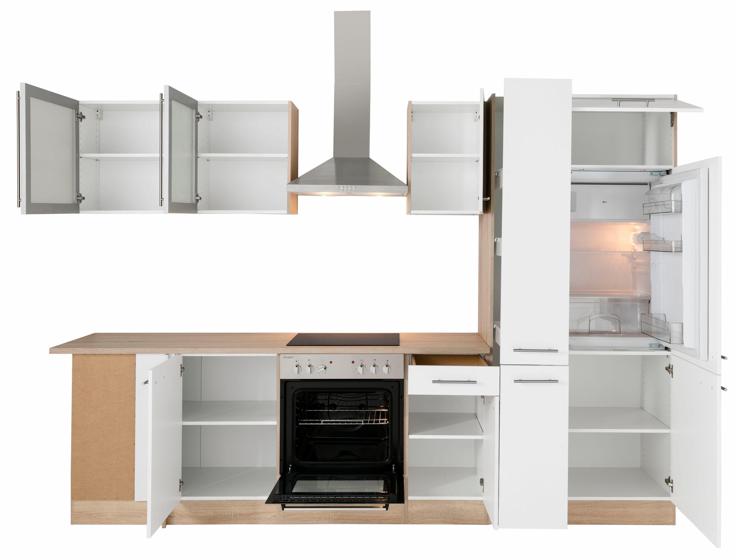OPTIFIT Winkelküche »Kalmar«, Stellbreite 300x175 cm, wahlweise mit E-Geräten, mit Arbeitsplatte