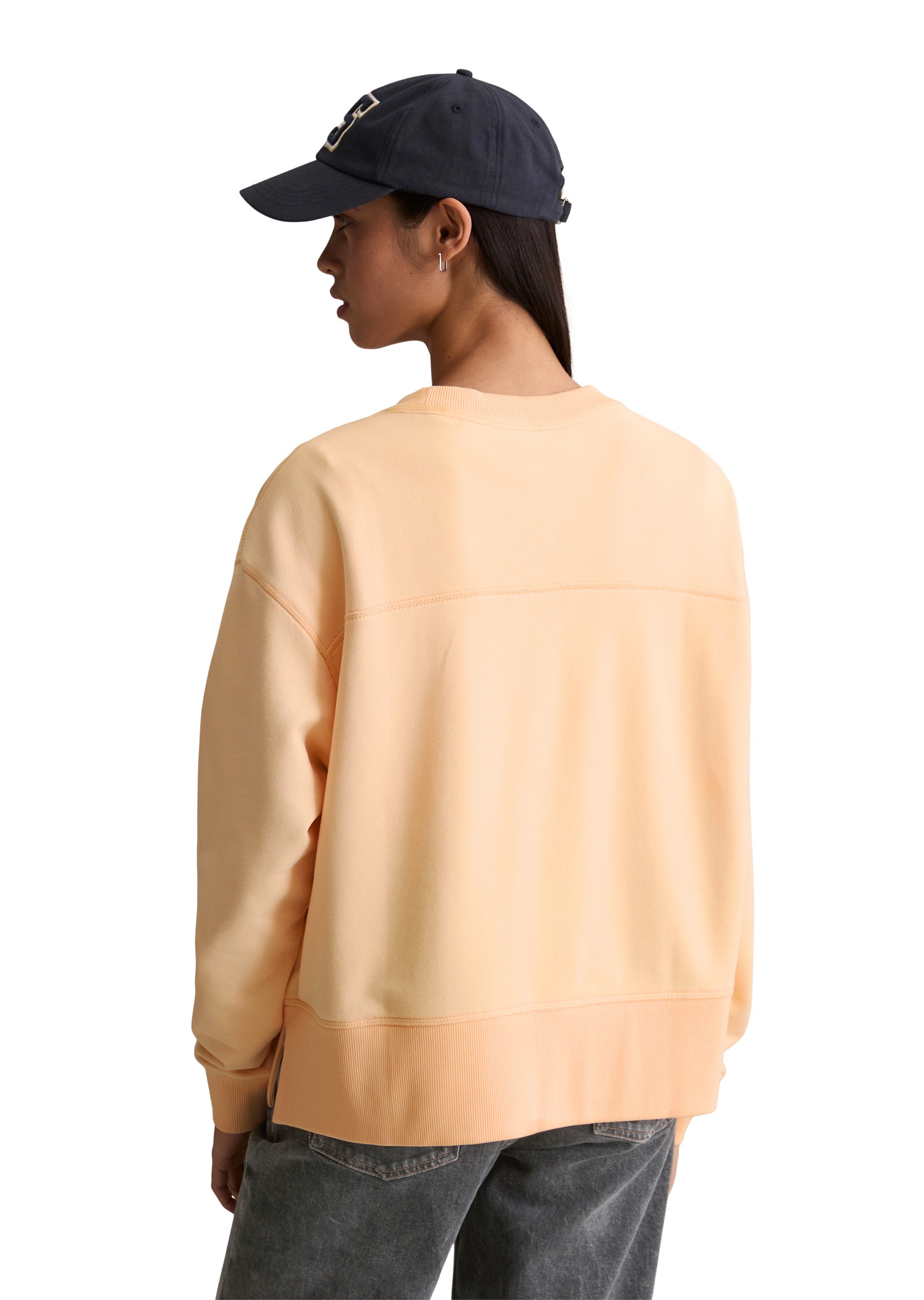 Marc OPolo DENIM Sweatshirt, basic, lockere Form, mit Seitenschlitzen günstig online kaufen