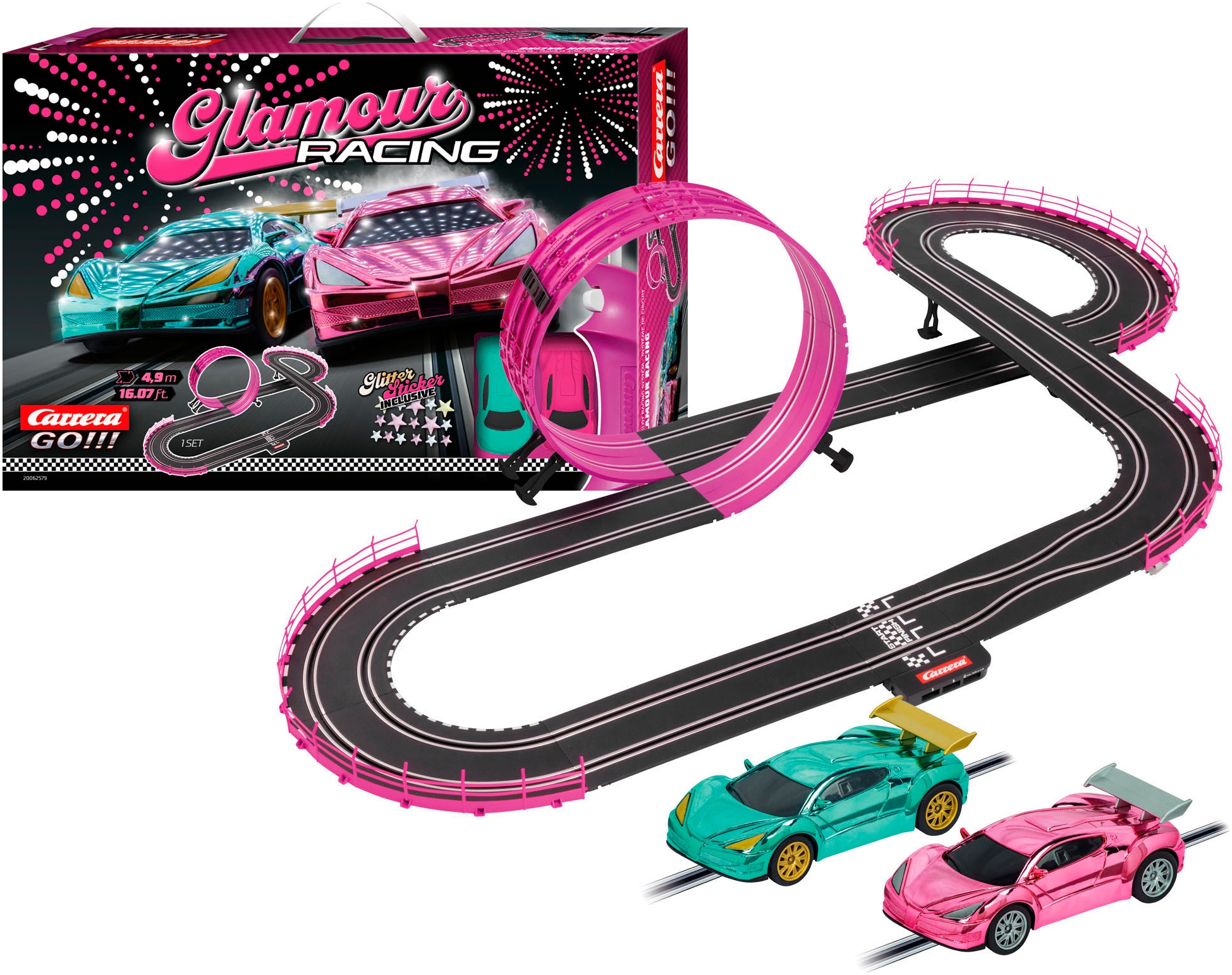 Autorennbahn »Carrera GO!!! - Glamour Racing«