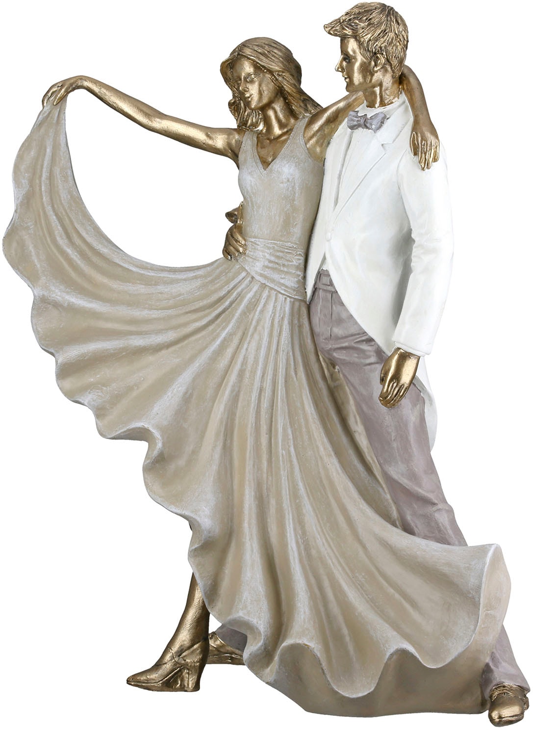 GILDE Dekofigur »Figur Tänzer Salsa goldfarben«