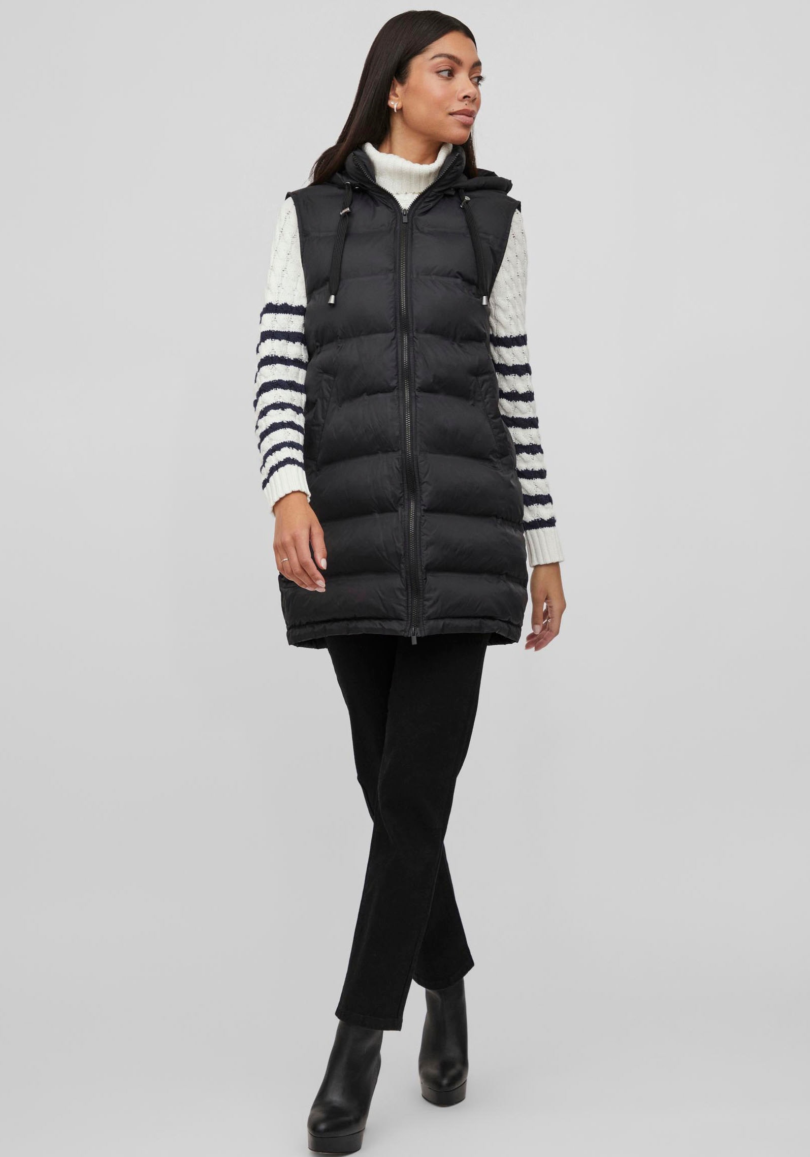 Vila Steppweste »VITRISH NEW PADDED S/L VEST - NOOS«, mit Kapuze