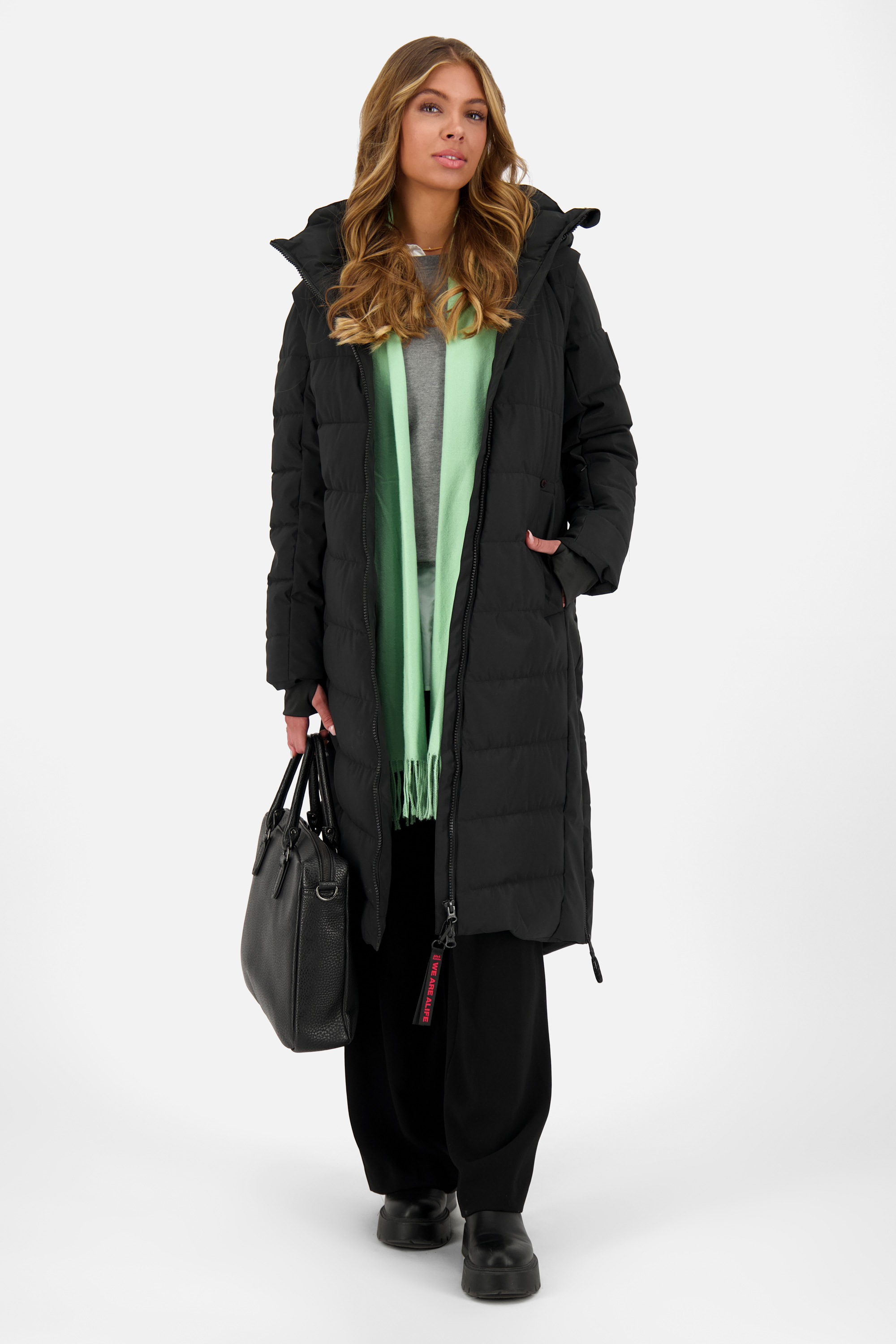 Alife & Kickin Steppjacke »Damen NellyAK A«, mit Kapuze, Mantel & Weste in einem, mit abnehmbaren Ärmeln in schmaler Passform