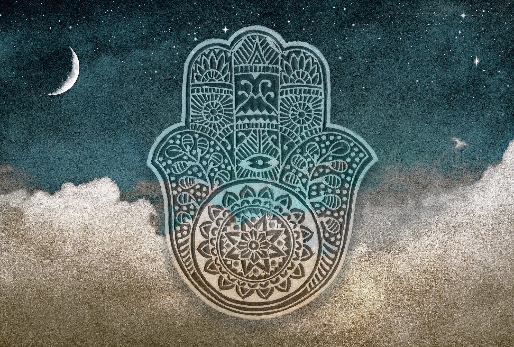 Architects Paper Fototapete "Atelier 47 Hamsa 2" orientalisch glatt Vlies, Wand, Schräge, Decke
