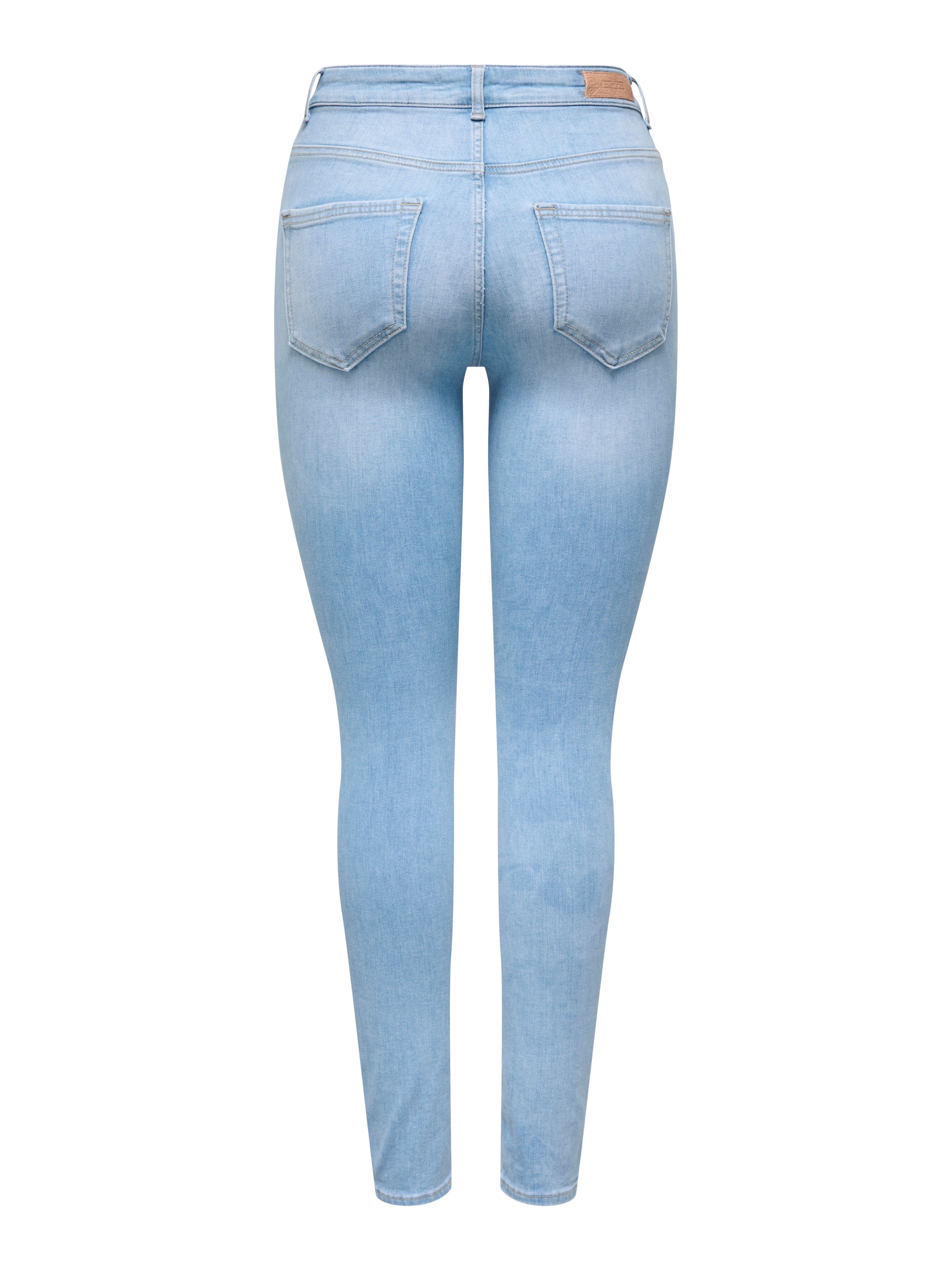 ONLY High-waist-Jeans »ONLBLUSH HW SKINNY ANK DNM REA008 NOOS« Bleach Wash für einen Faded-Look