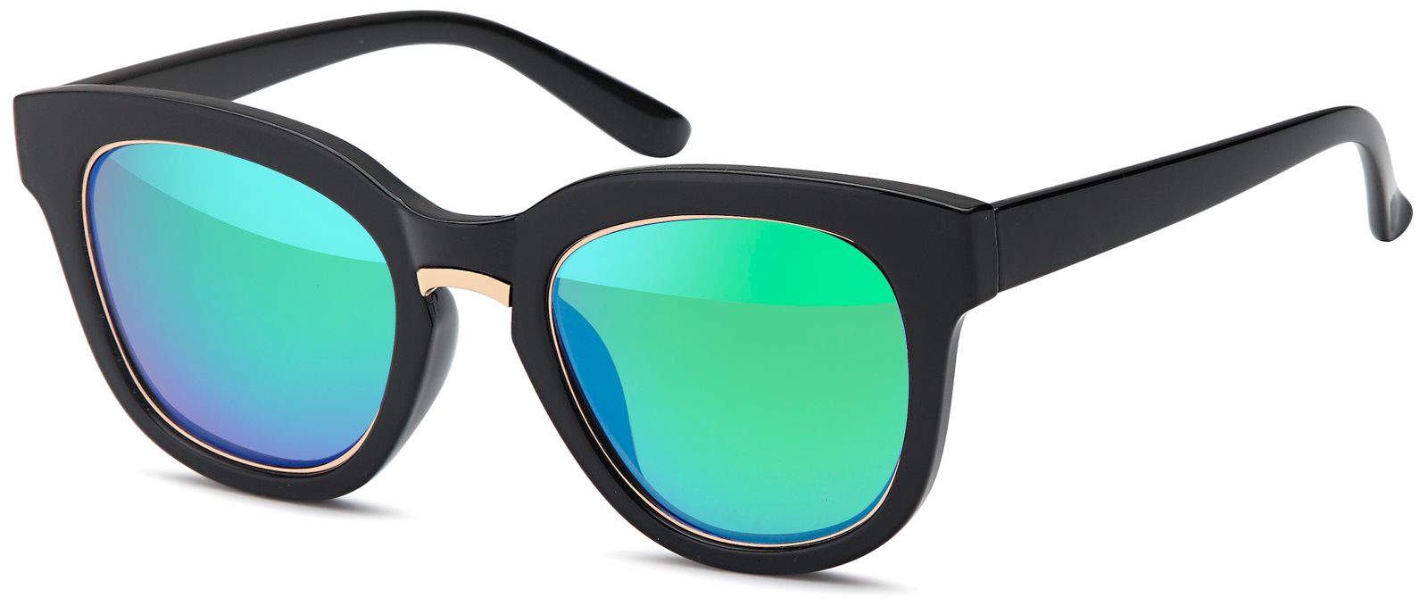 styleBREAKER Wayfarer "Nerd Sonnenbrille mit Kunststoff Metall Rahmen" 1 Stk.