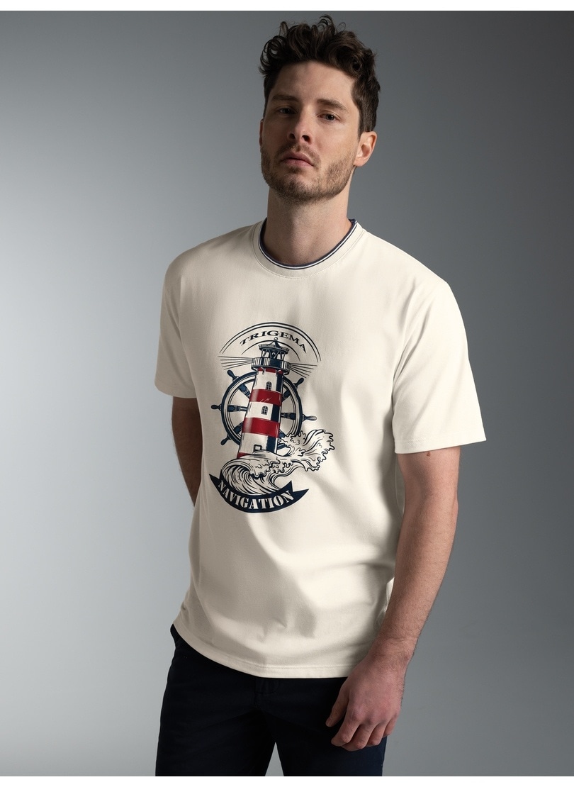 Trigema "TRIGEMA T Shirt mit Leuchtturm Motiv" 1