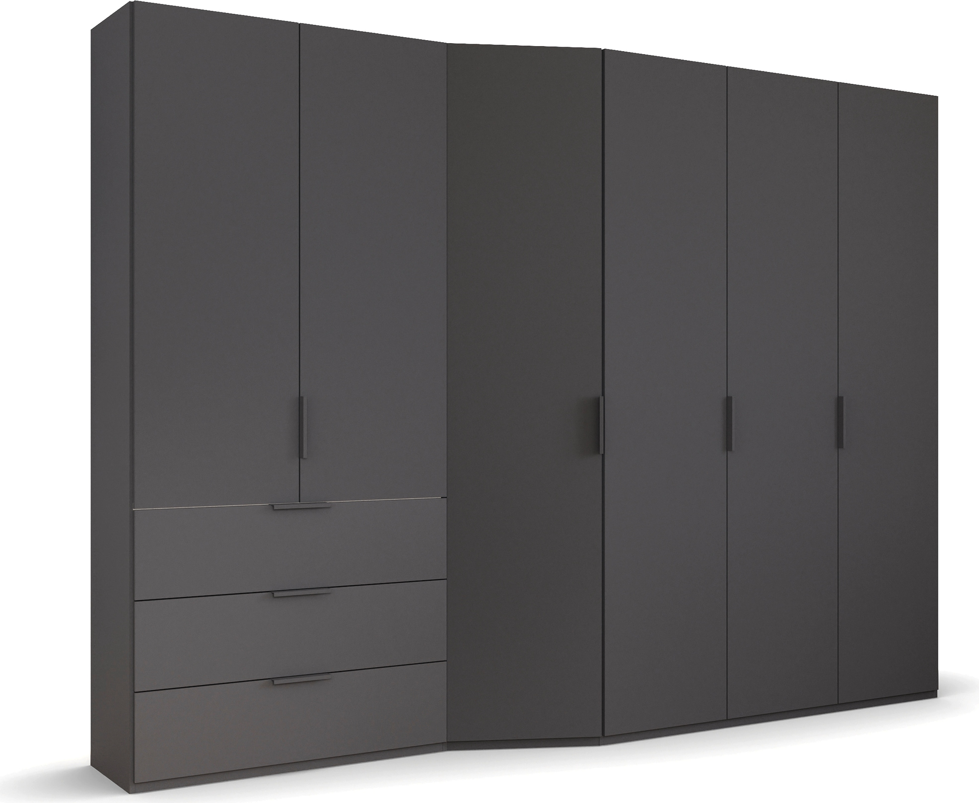 rauch "Kleiderschrank Schrank Garderobe Wäscheschrank WAVE" Breiten 247/297 cm, Höhe 222 cm, inkl. SOFT-CLOSE-FUNKTION, in 2 unterschiedlichen Tiefen, mit Soft-Close Funktion MADE IN GERMANY