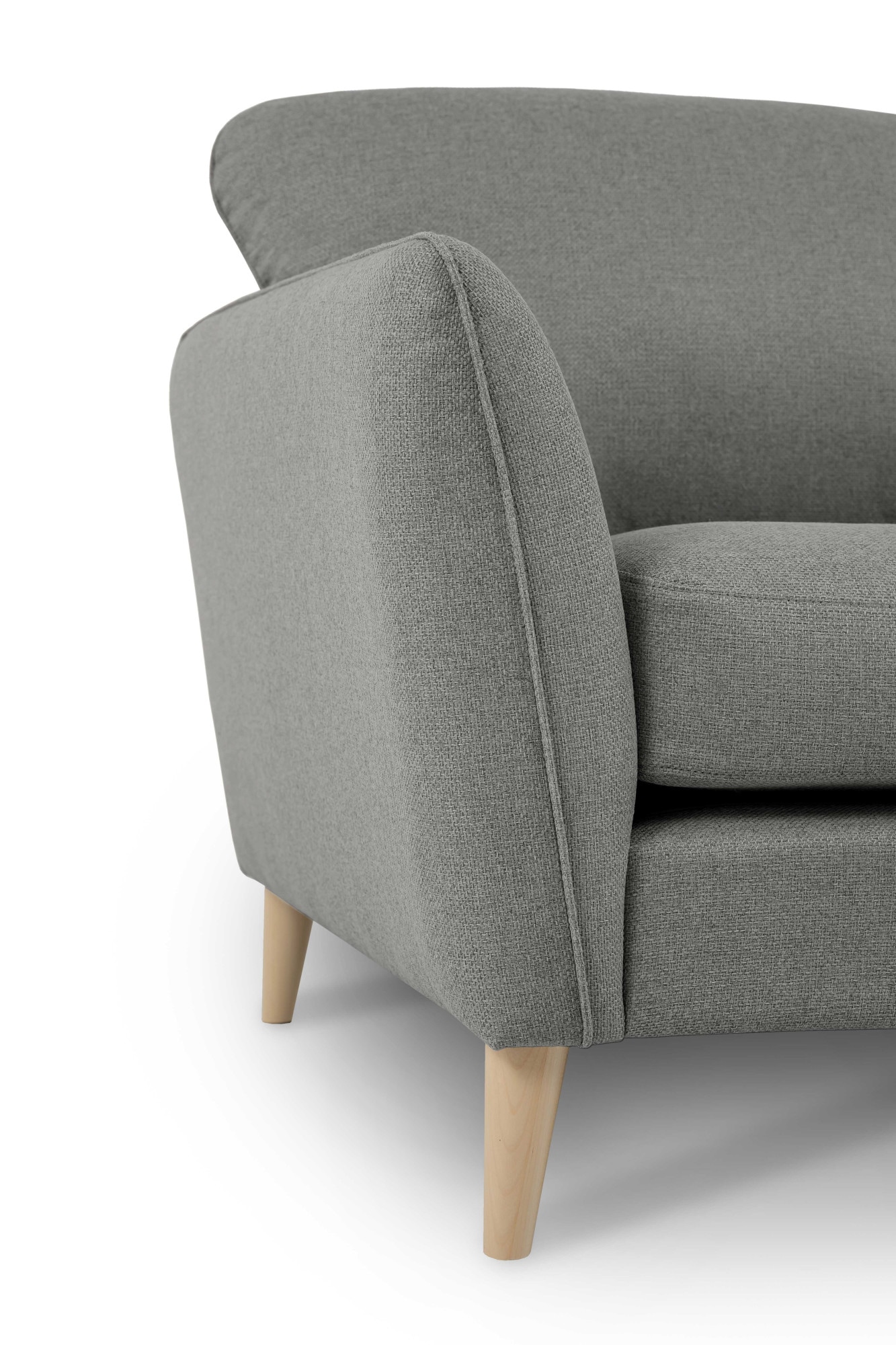 Home affaire 3-Sitzer »MARSEILLE Sofa 206 cm«, mit Massivholzbeinen aus Eiche, verschiedene Bezüge und Farbvarianten