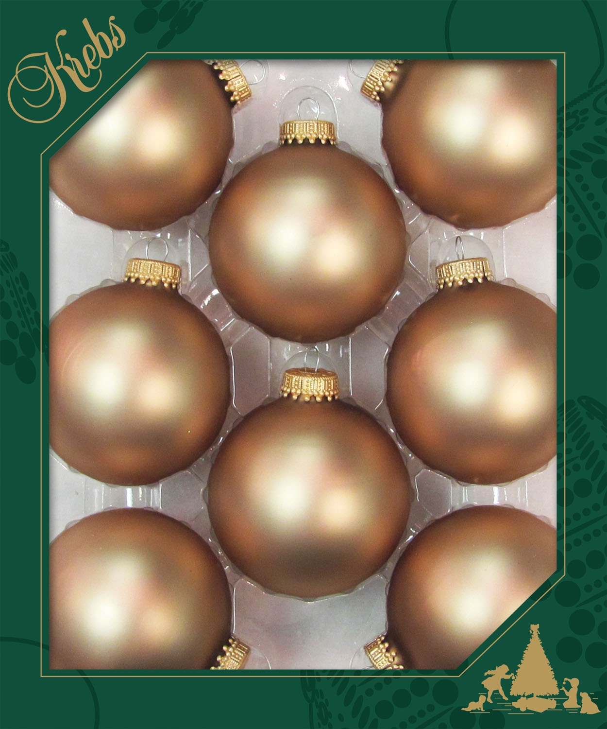Krebs Glas Lauscha Weihnachtsbaumkugel »CBK10106«, (Set, 8 St.)