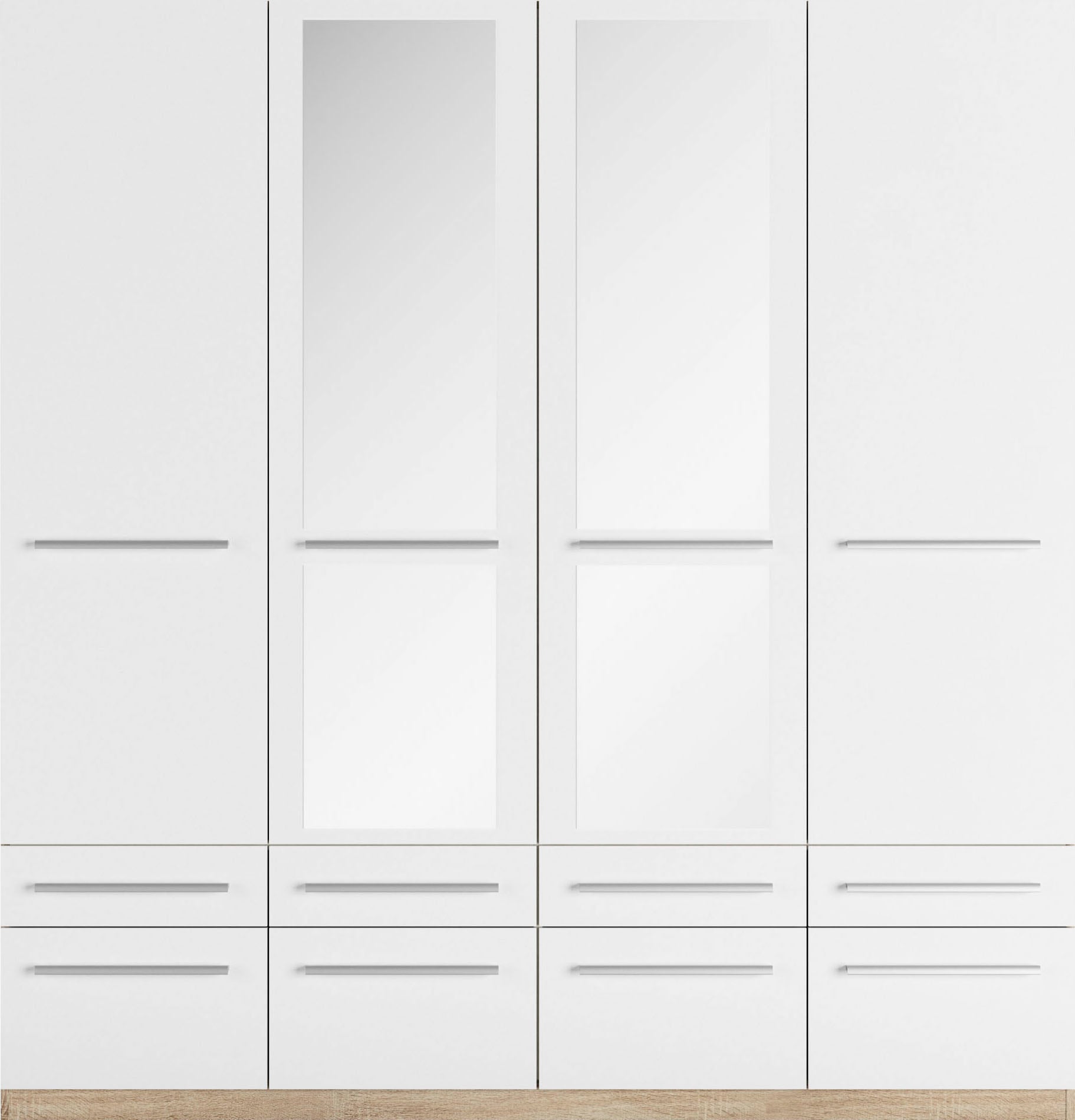 priess Kleiderschrank »Schrank Garderobe Wäscheschrank Barcelona in 5 Breiten«, viel Stauraum, geräumige Schubkästen, mit Spiegel, MADE IN GERMANY
