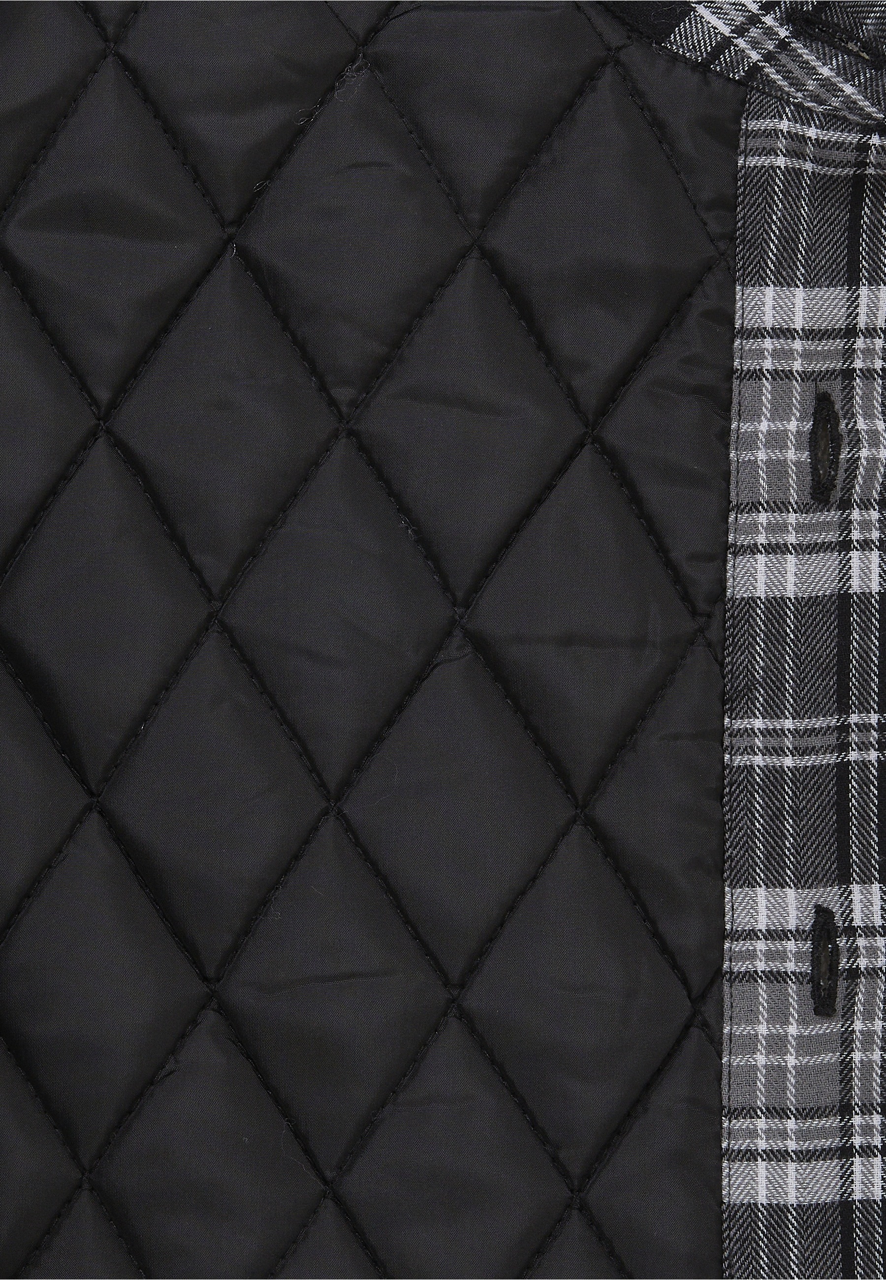 URBAN CLASSICS Langarm-Poloshirt »Urban Classics Herren Padded Checked Shirt Jacket« 1 Stk.