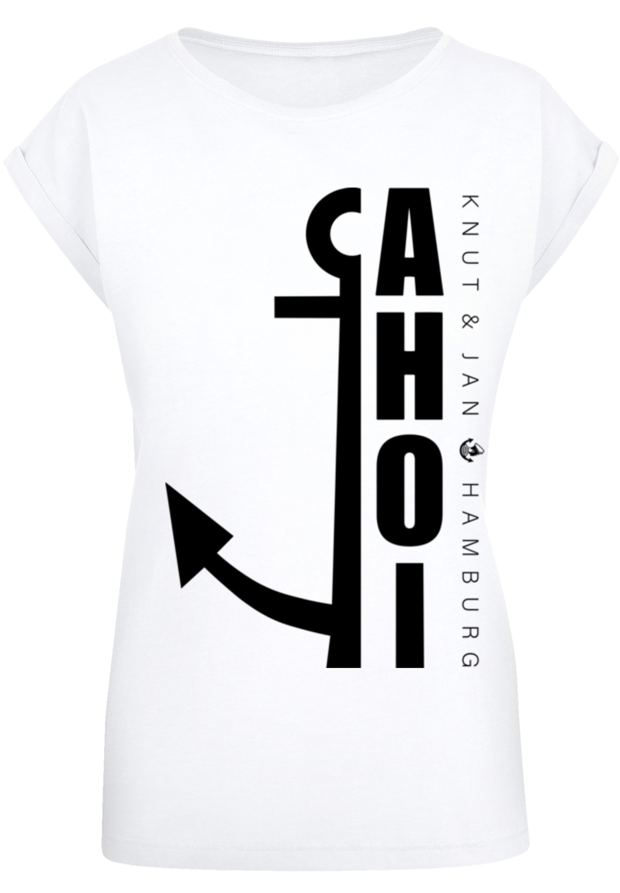 F4NT4STIC T-Shirt »Ahoi Anker Knut & Jan Hamburg«, Print