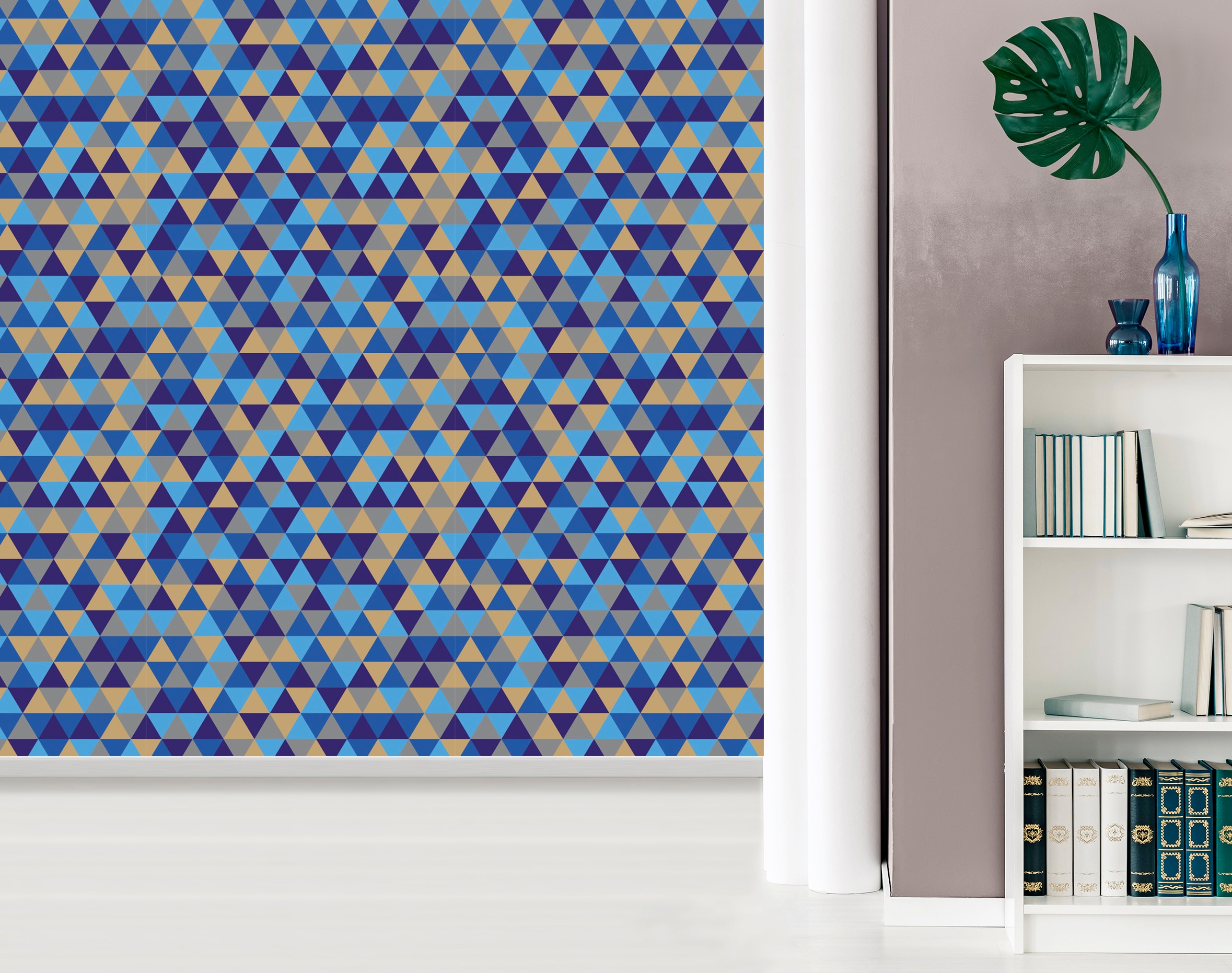 queence Vinyltapete »Debora« 3D-Optik | Motiv | bedruckt | clean glatt 90x250cm, selbstklebend, kinderleichte Anbringung, , Sticker