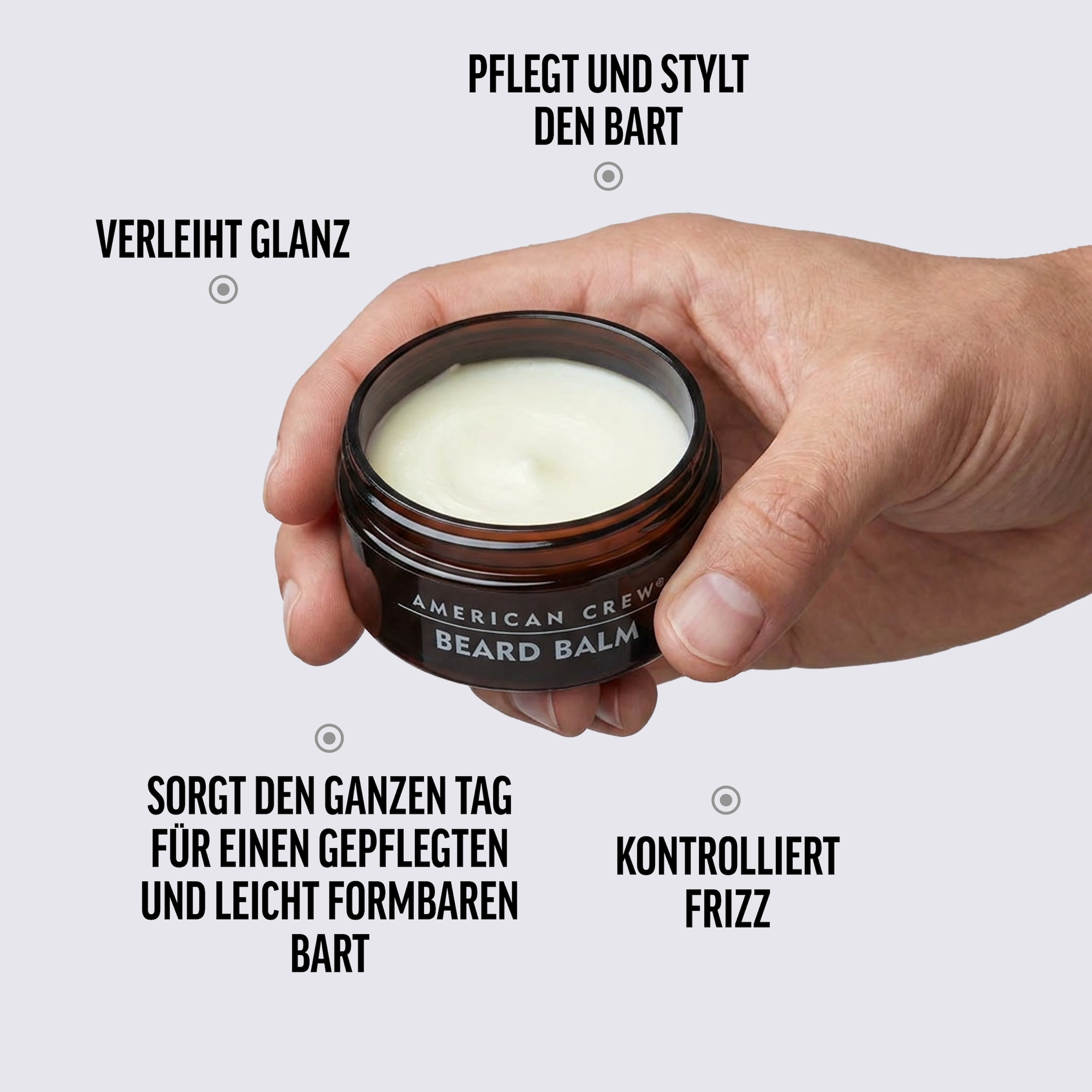 American Crew Bartbalsam »BEARD BALM« pflegt den Bart, entfernt Schmutzrückstände, mit frischem Duft