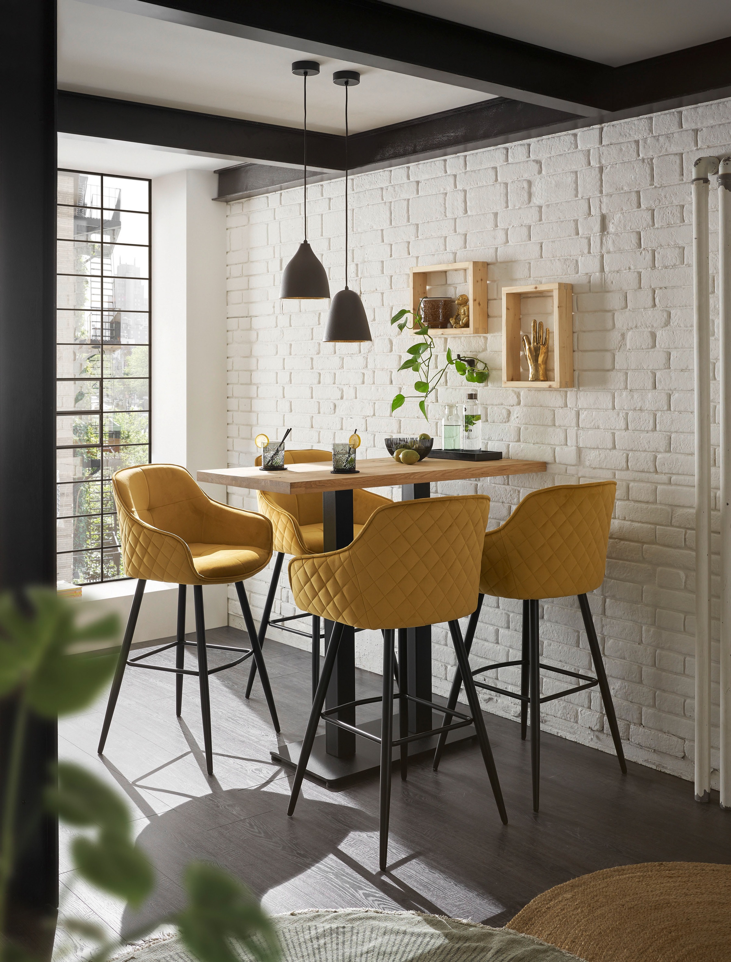 Thumbnail - Stolkom Barhocker "Emma" Set, 2 Stk. tlg. Komfortsitzhöhe 73 cm, 180drehbar Auto Return funktion