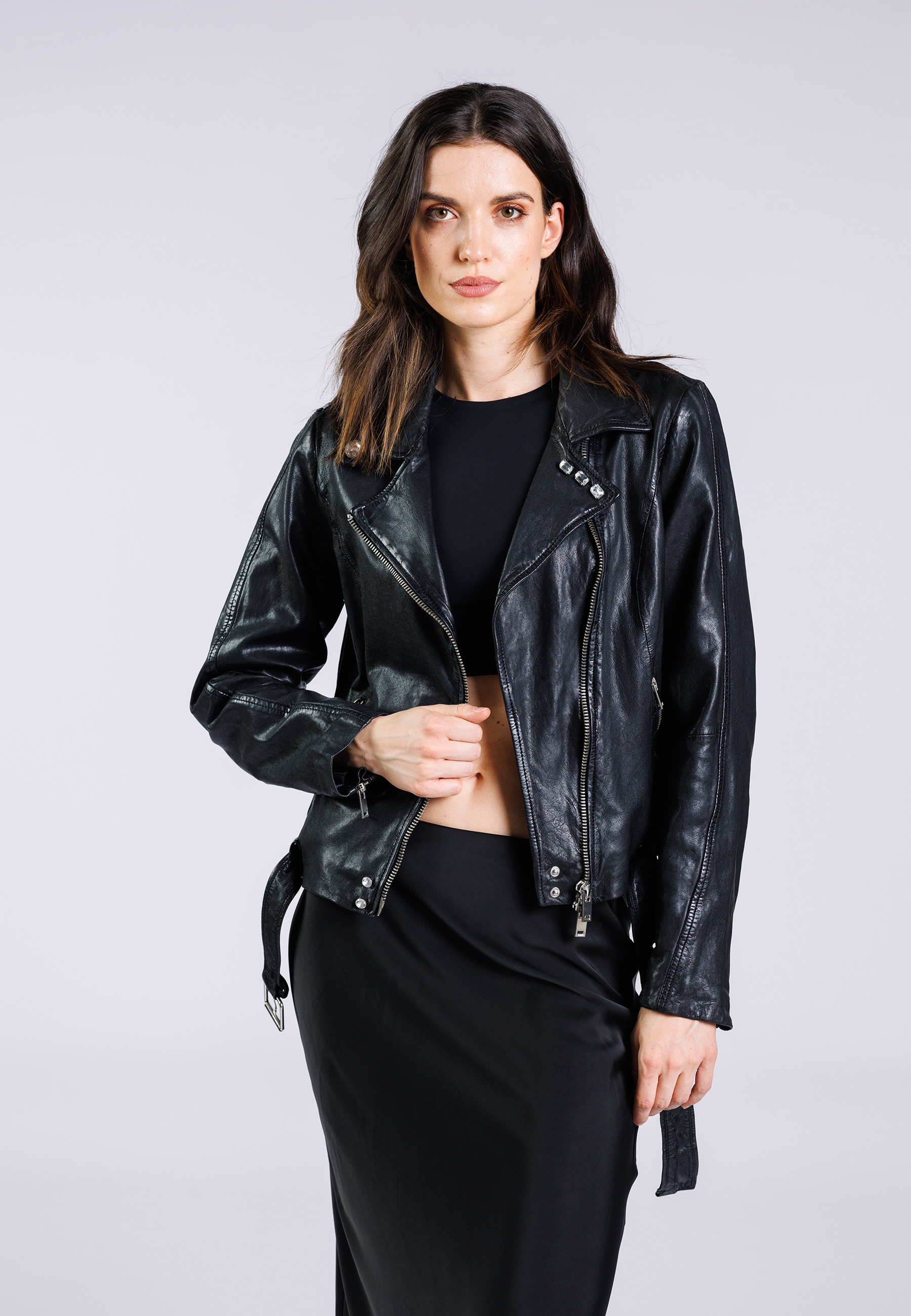 Freaky Nation Lederjacke "Showbiz-FN" günstig online kaufen