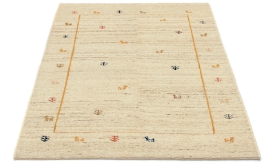 morgenland Wollteppich »Gabbeh Teppich handgeknüpft beige«, rechteckig, 18 mm Höhe,... kaufen