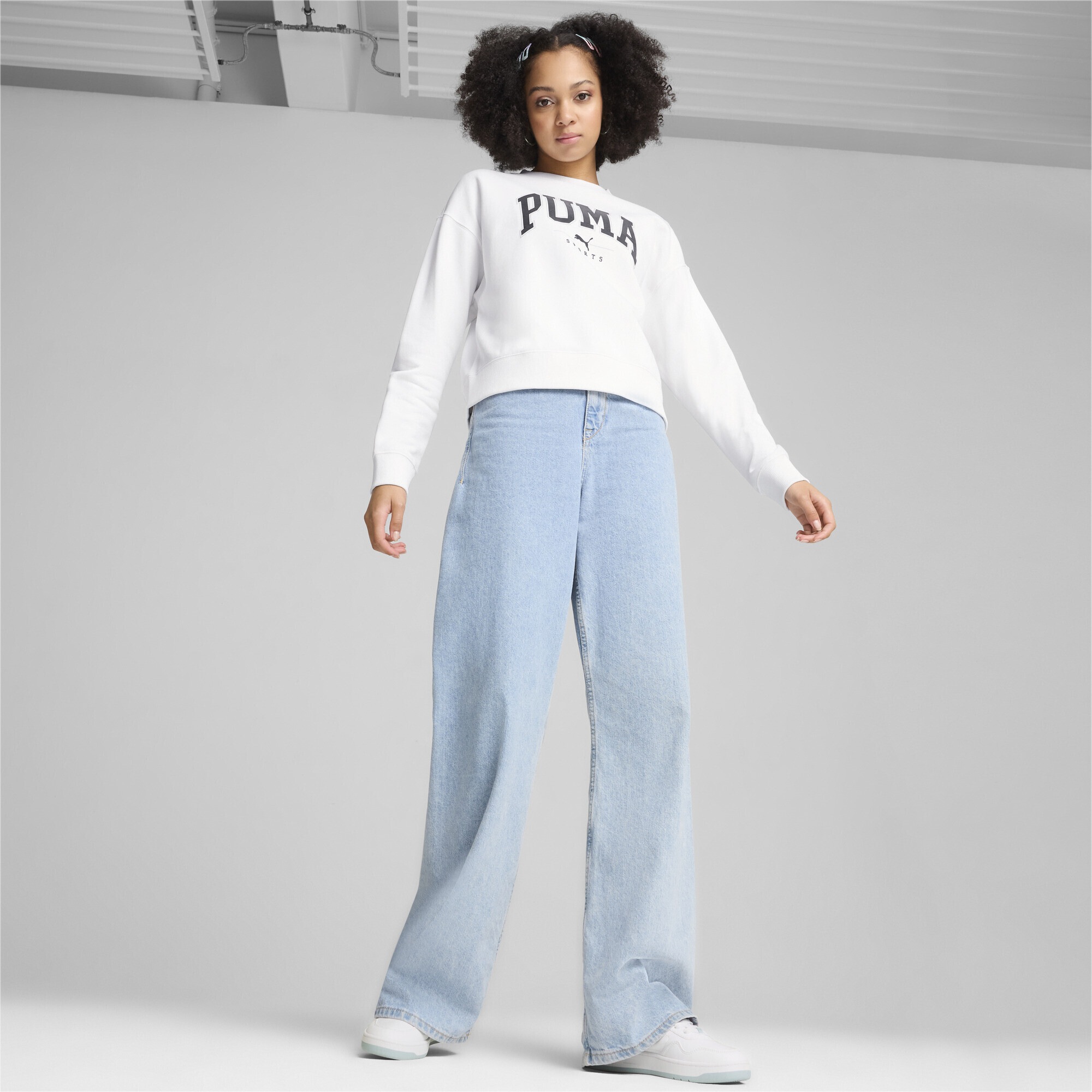 PUMA Sweatshirt »PUMA SQUAD Langes Sweatshirt Damen«