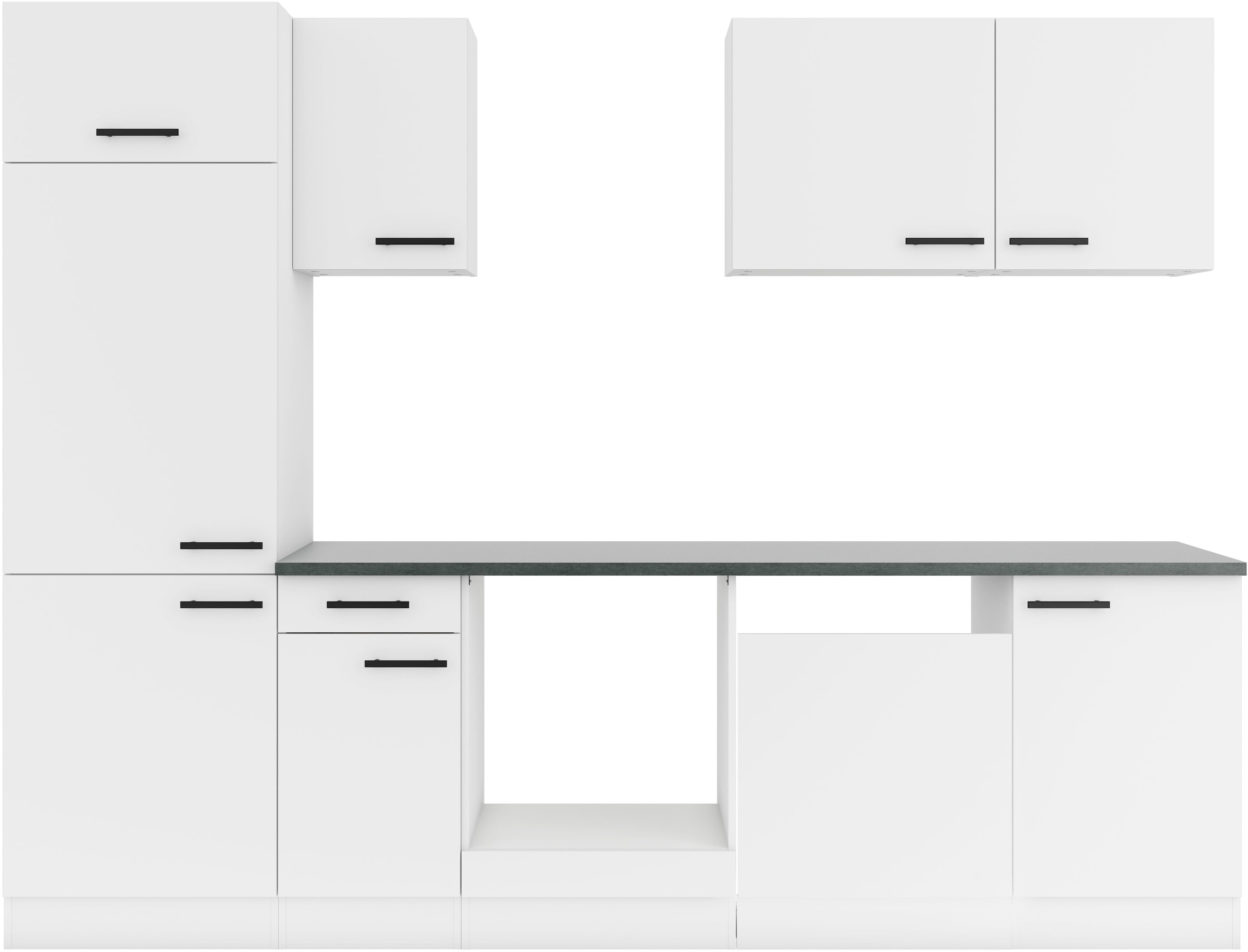 Küchenzeile »Palma«, Breite 270 cm, wahlweise mit E-Geräten, seitenverkehrt stellbar