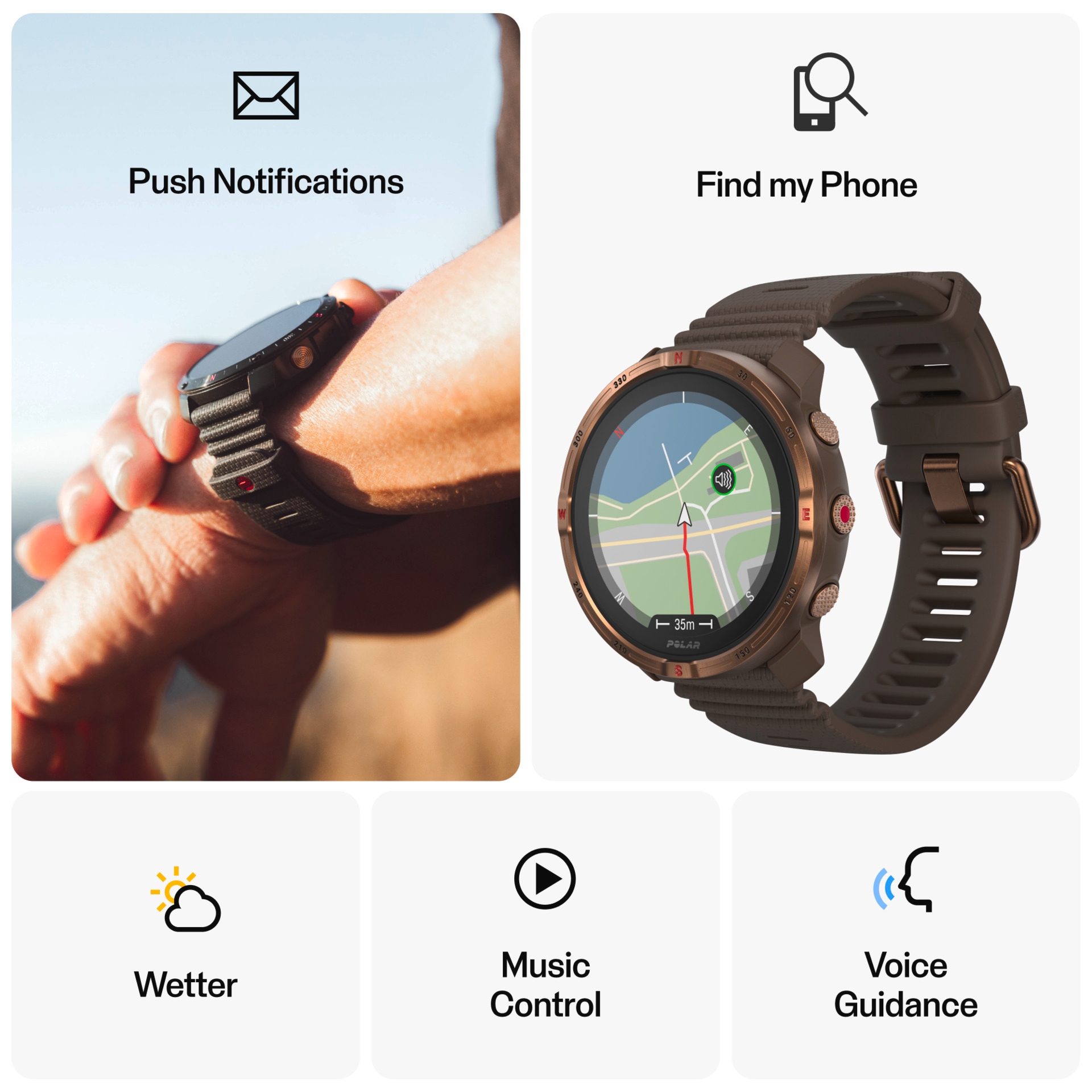 Polaroid Smartwatch »GRIT X2«, (3,25 cm / 1,28 Zoll), 32,00 GB
