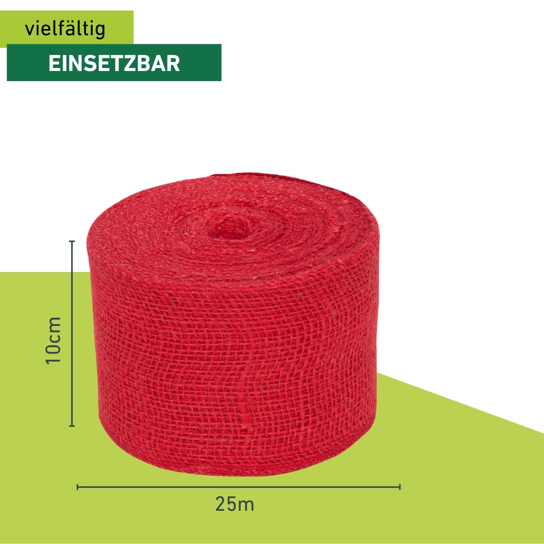 Windhager Pflanzschnur »Pflanzenbinder aus Jute, Gartenschnur und Bastelschnur« Pflanzendraht, Indoor, Outdoor, 10 x 25 cm, rot