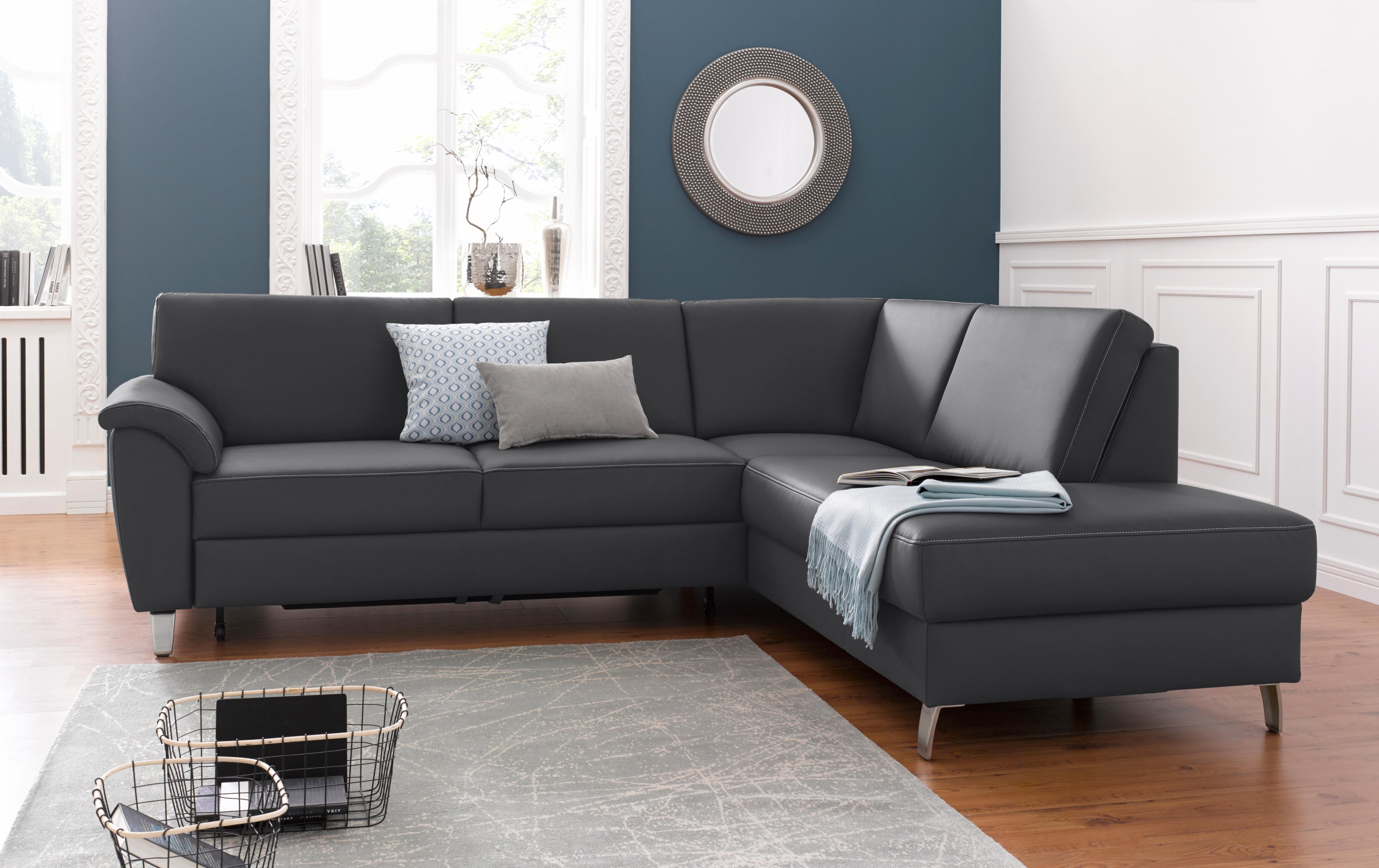 sit&more Ecksofa "Texel L-Form" mit Federkern, wahlweise mit Schlaffunktion und Bettkasten