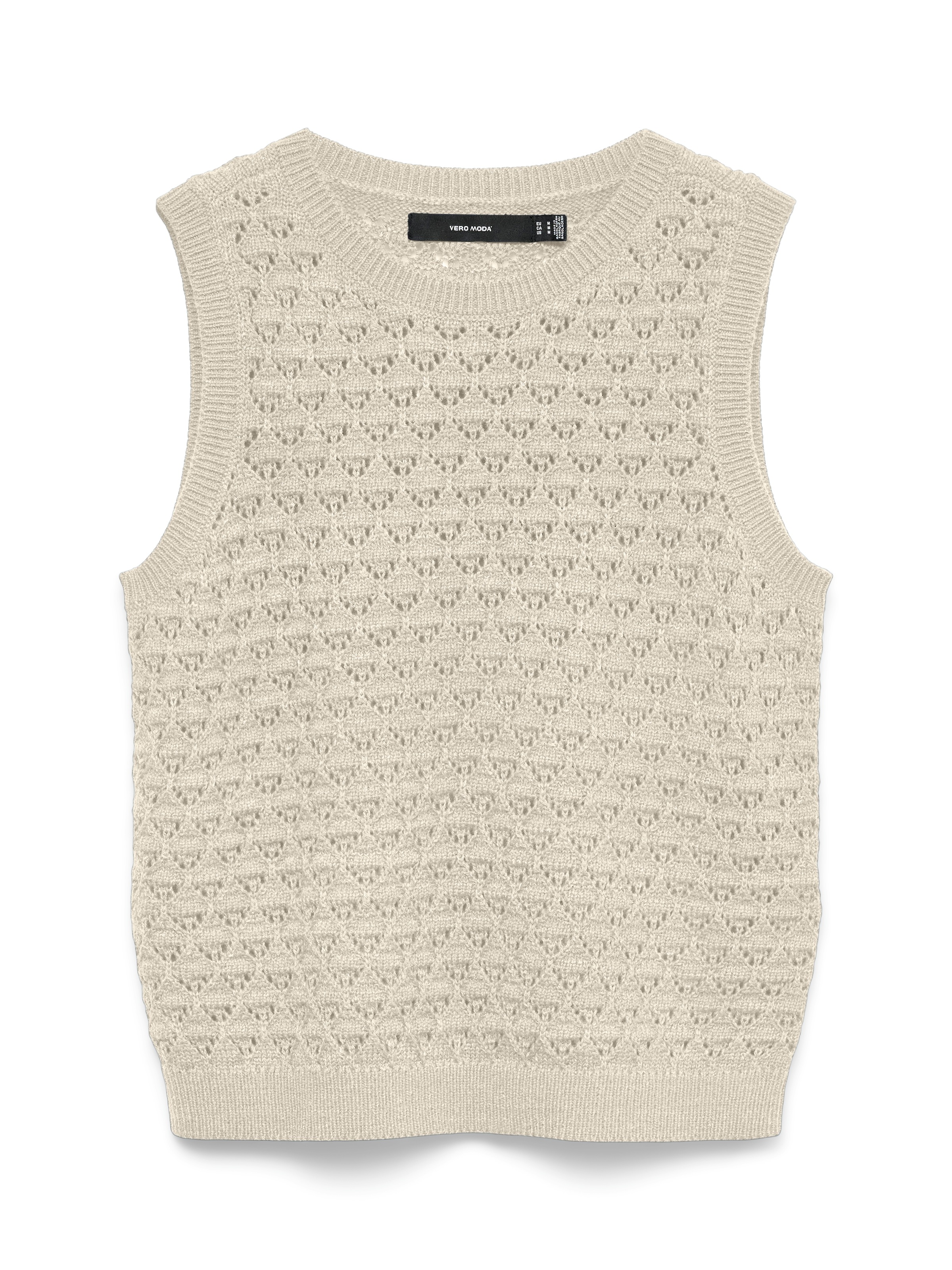 Vero Moda Stricktop »VMJAQUELINE SL O-NECK TOP BOO« mit zartem Ajourmuster