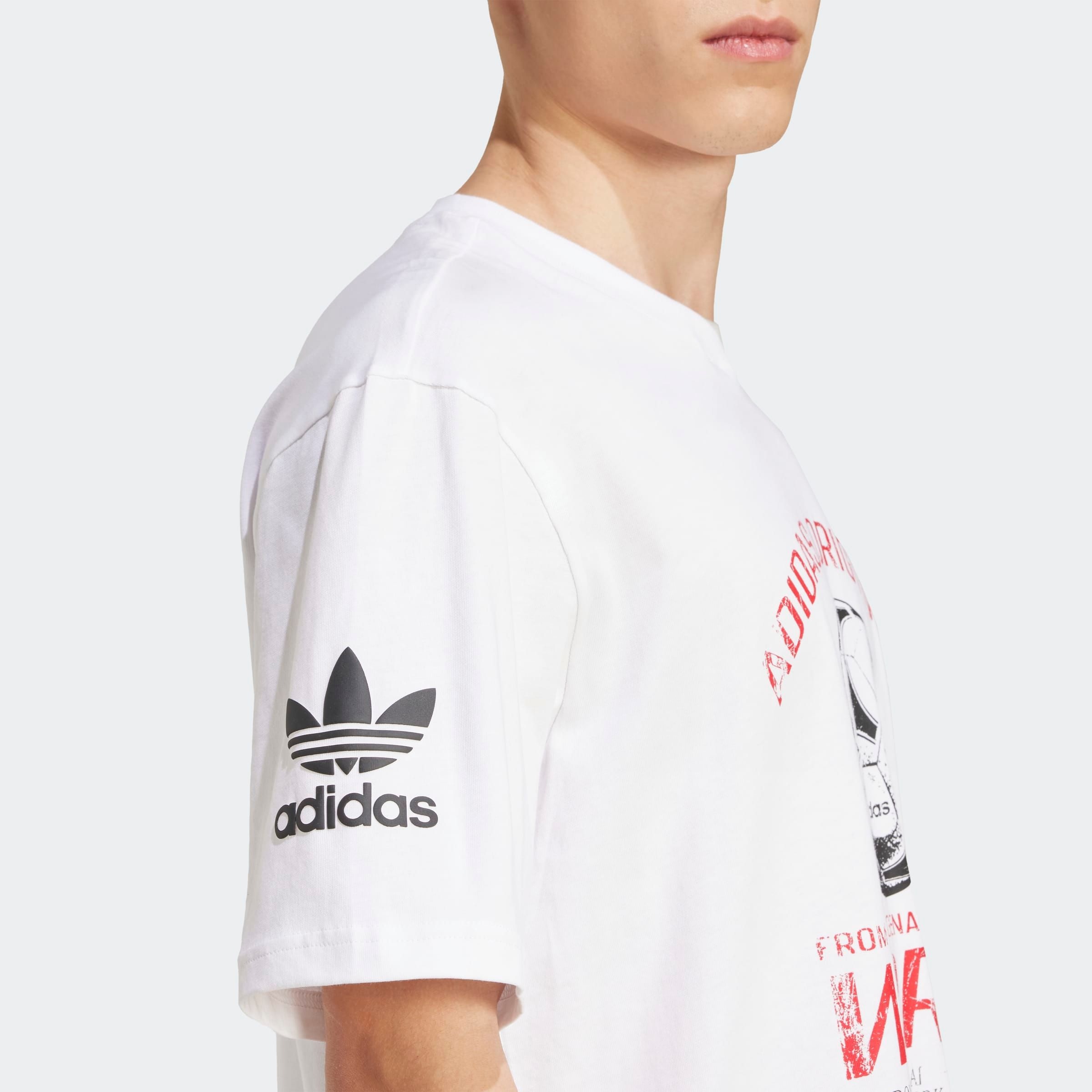 T-Shirt ADIDAS ORIGINALS "90S FOOTBALL GRAPHIC", Herren, Gr. M, weiß, Obermaterial: 100% Baumwolle, Rundhals, Shirts T-Shirt, mit Grafikprint, für sportliche Aktivitäten, aus Baumwolljersey 2