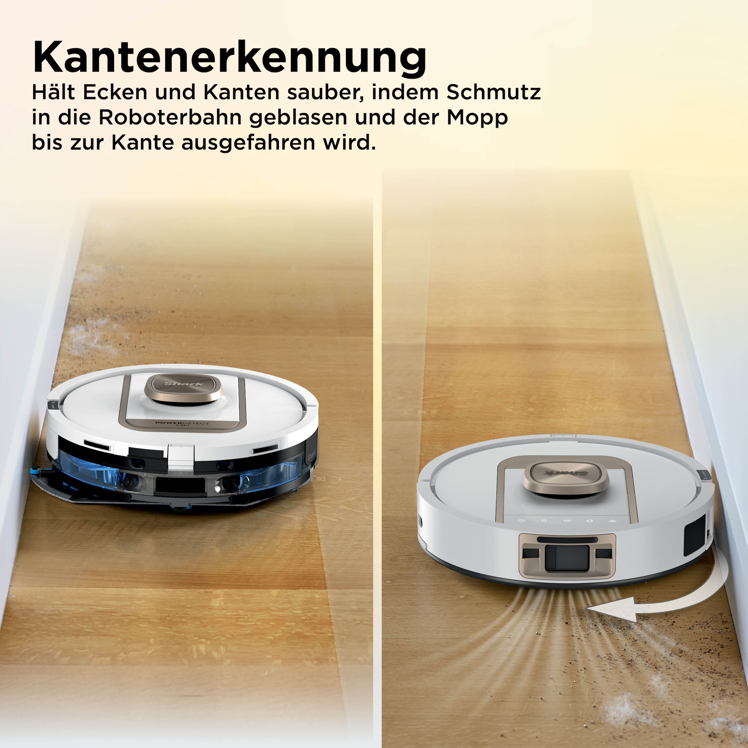 Shark Saugroboter »Shark ThermaCharged PowerDetect Nass- und Trocken-Saugroboter - weiß« beheizte Basisstation verwendet 85°C heißes Wasser und 80°C warme Luft