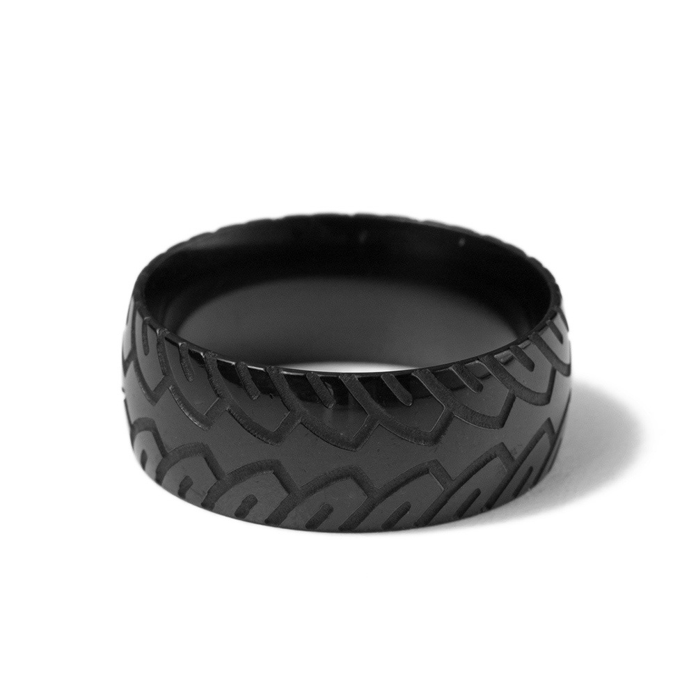 Firetti Fingerring »Schmuck Geschenk Edelstahl Damenring Herrenring Autoreifen-Spur« Made in Germany