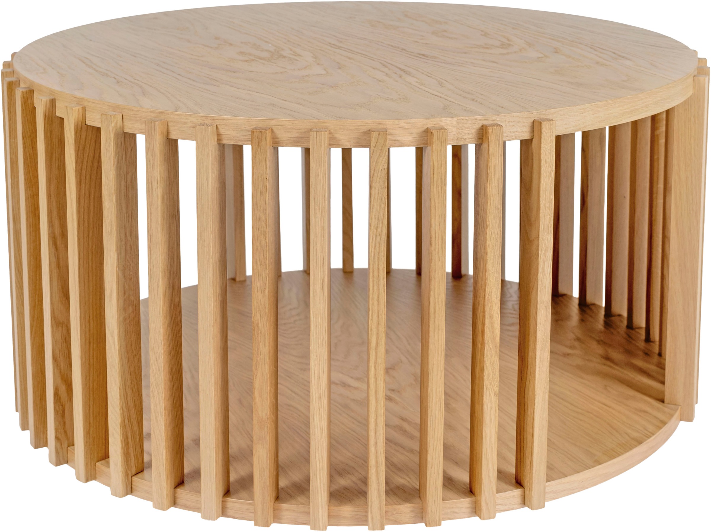 Woodman Couchtisch "Drum, Breite/Tiefe/Höhe: 83/83/42 cm", Holzfurnier aus günstig online kaufen