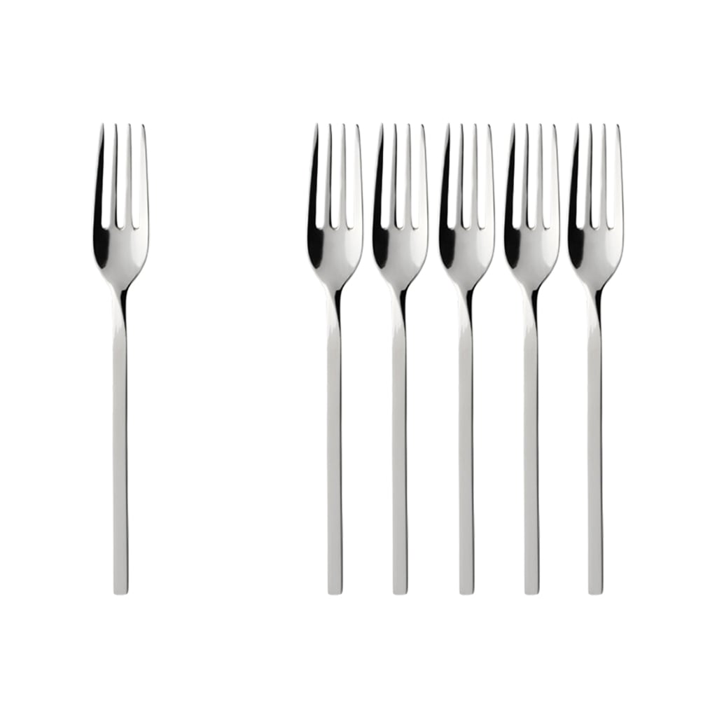 Villeroy & Boch Tafelgabel "Tafelgabel NewWave 203 mm 6er Set silber" Spülmaschinenfest