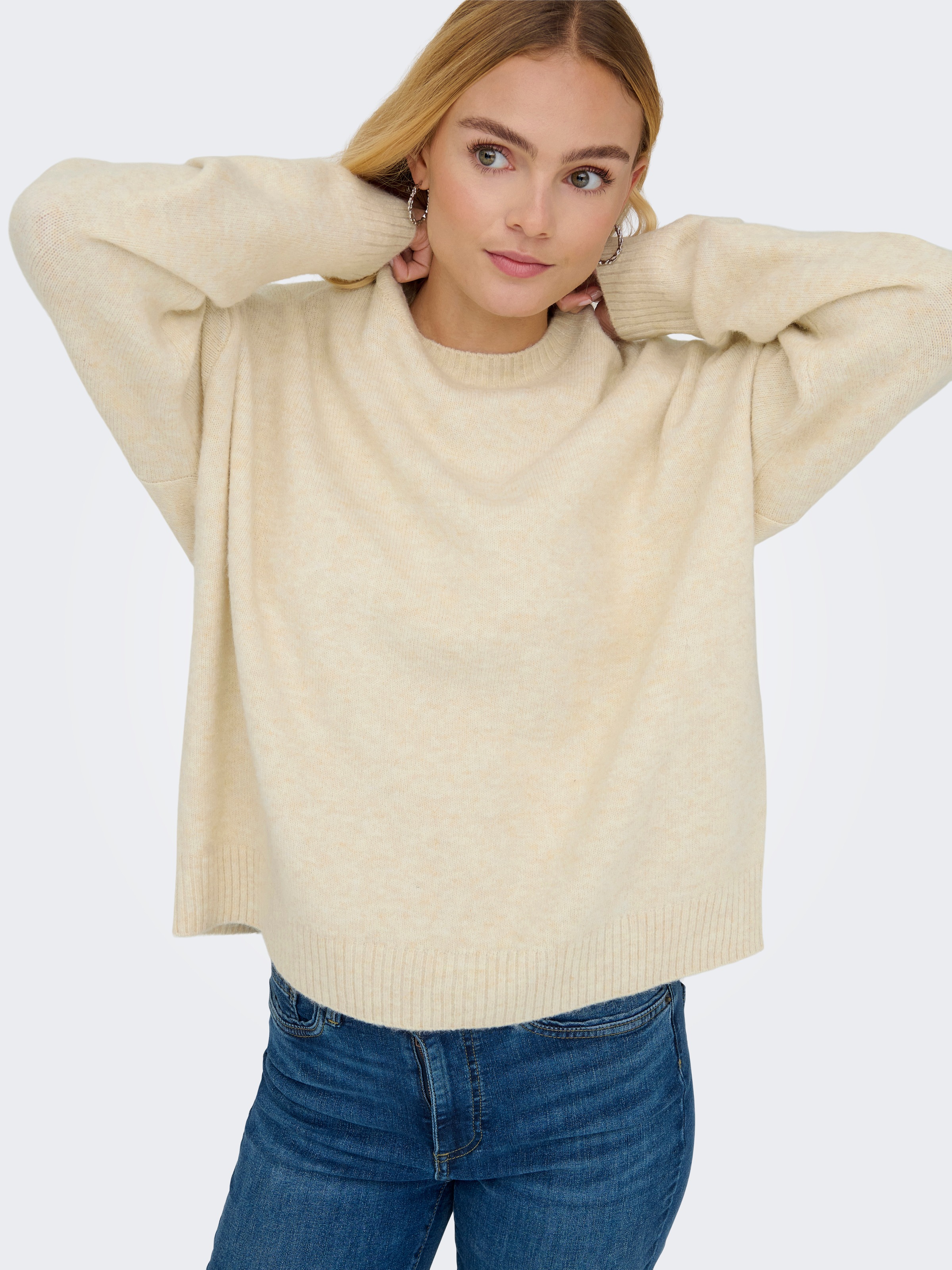 ONLY Strickpullover "ONLRENE LIFE LS O-NECK CC KNT" günstig online kaufen