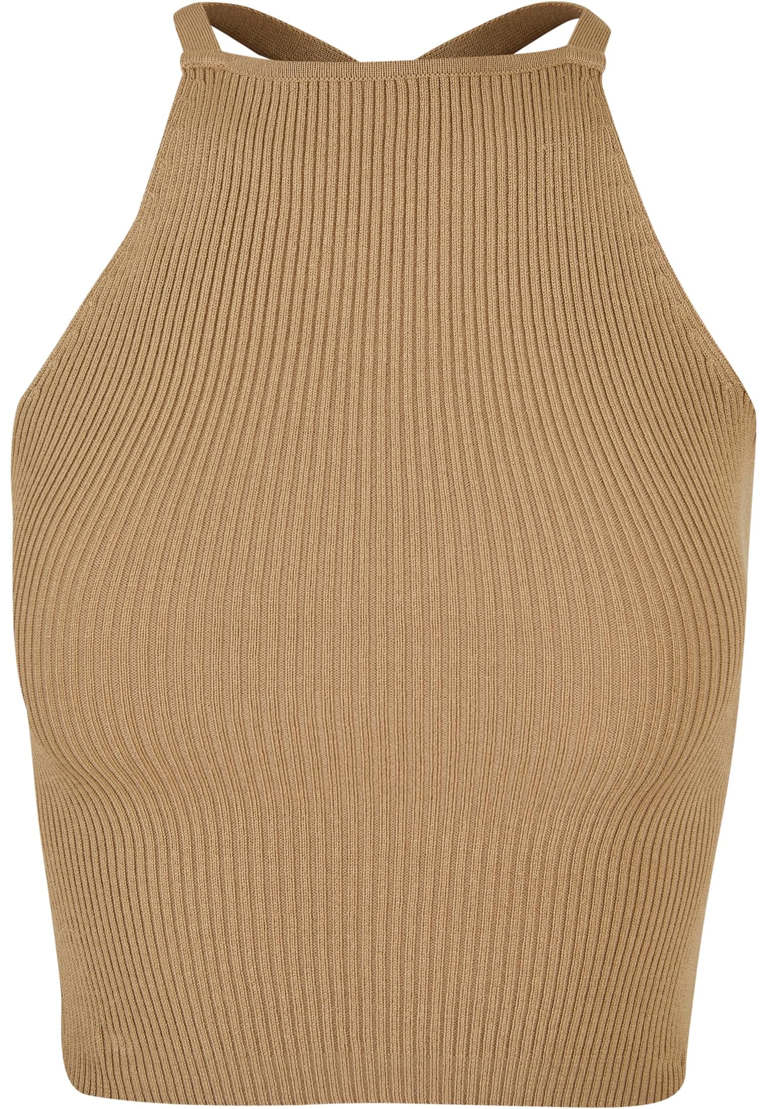 URBAN CLASSICS T-Shirt »Damen Ladies Rib Knit Crossed Back Top«, (1 tlg.)  kaufen | BAUR