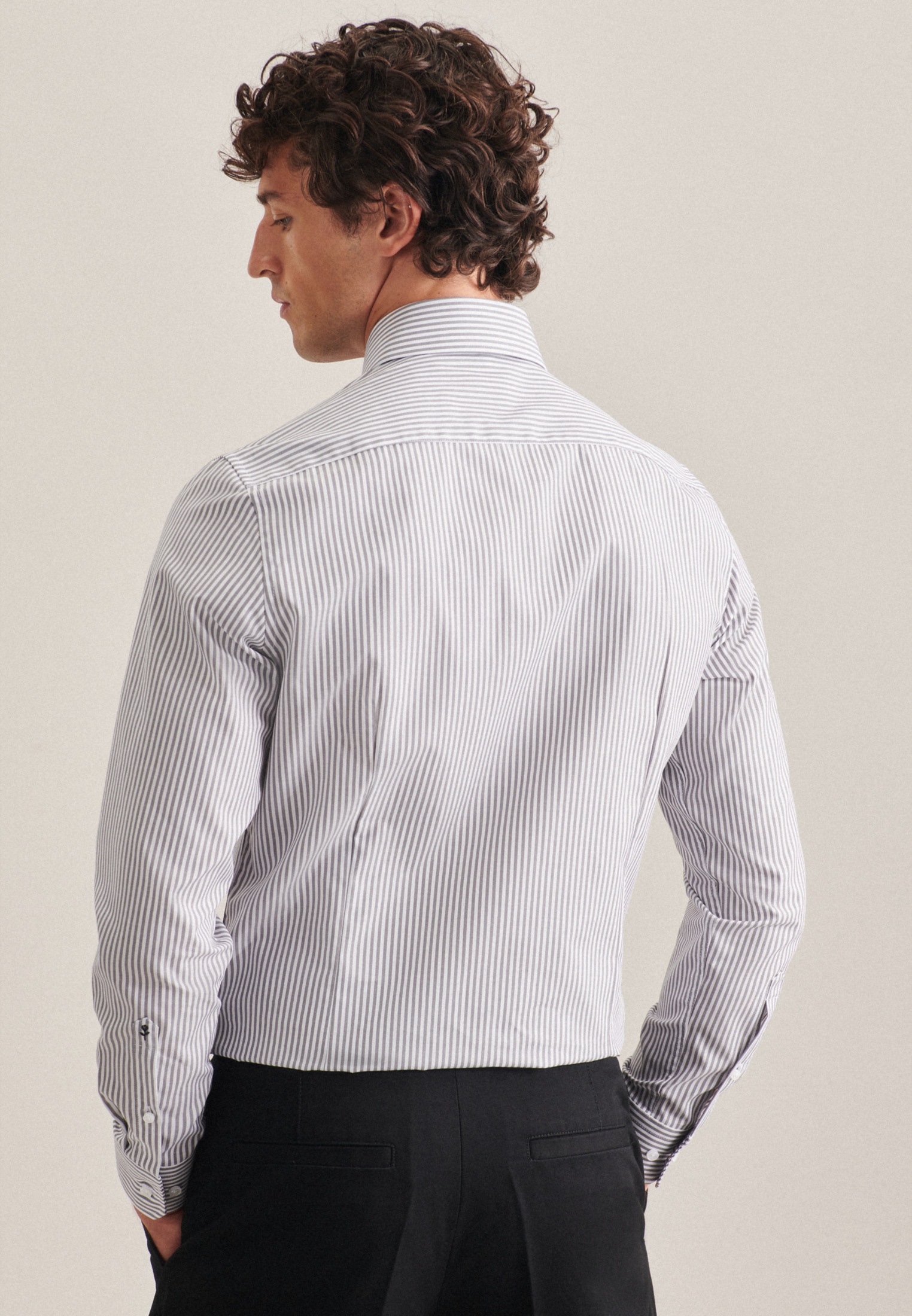 seidensticker Businesshemd "Schwarze Rose", Slim 1/1 Kentkragen Gestreift günstig online kaufen