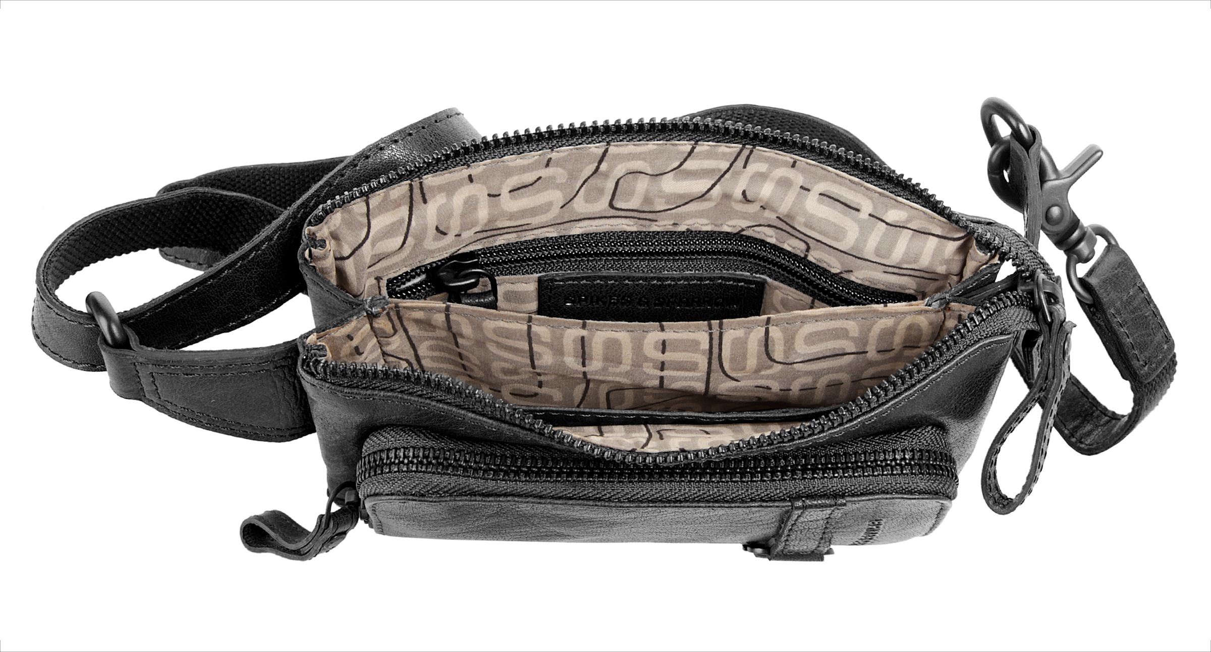 Spikes &amp; Sparrow Gürteltasche echt Leder SV7561
