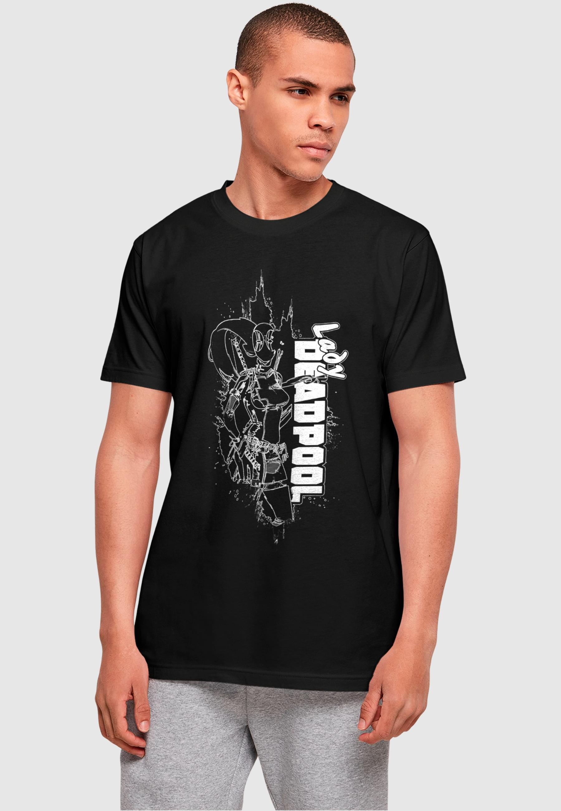 ABSOLUTE CULT T-Shirt »ABSOLUTE CULT Herren Deadpool - Lady Outline T-Shirt«, (1 tlg.)