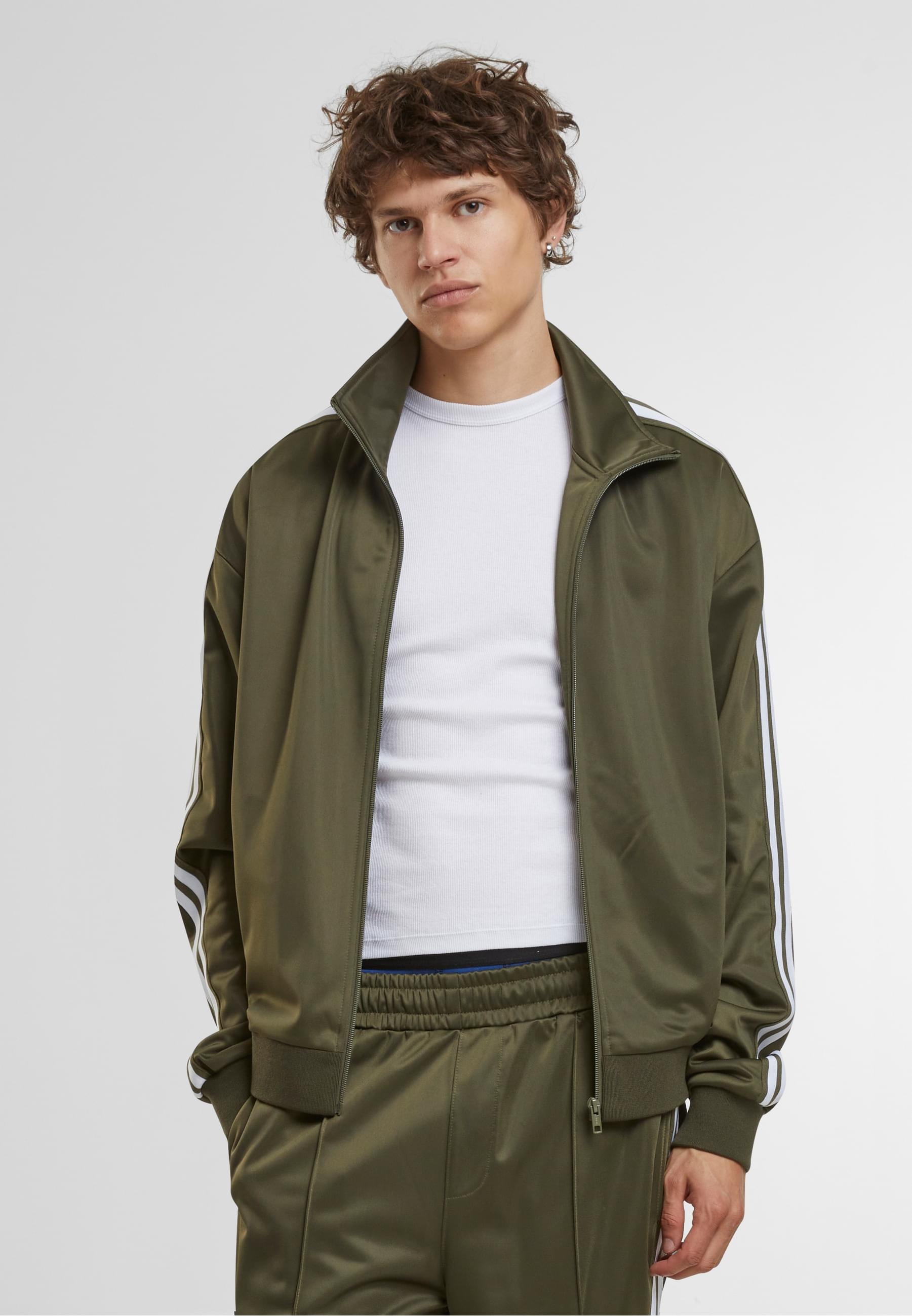 Urban Classics Retro Knit Track Jacket Olive M Men 2