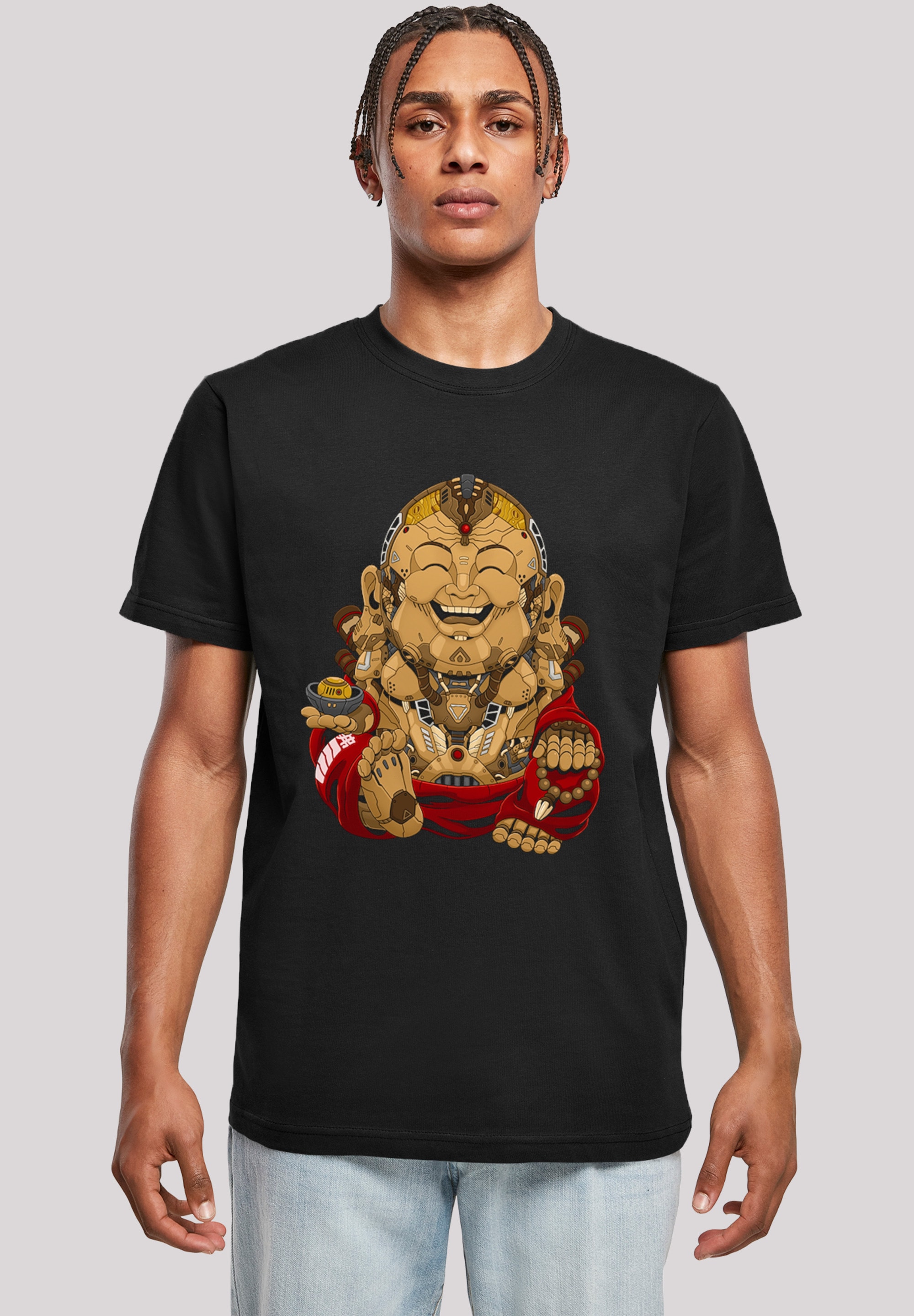 F4NT4STIC T-Shirt "Happy Cyber Buddha", Print günstig online kaufen