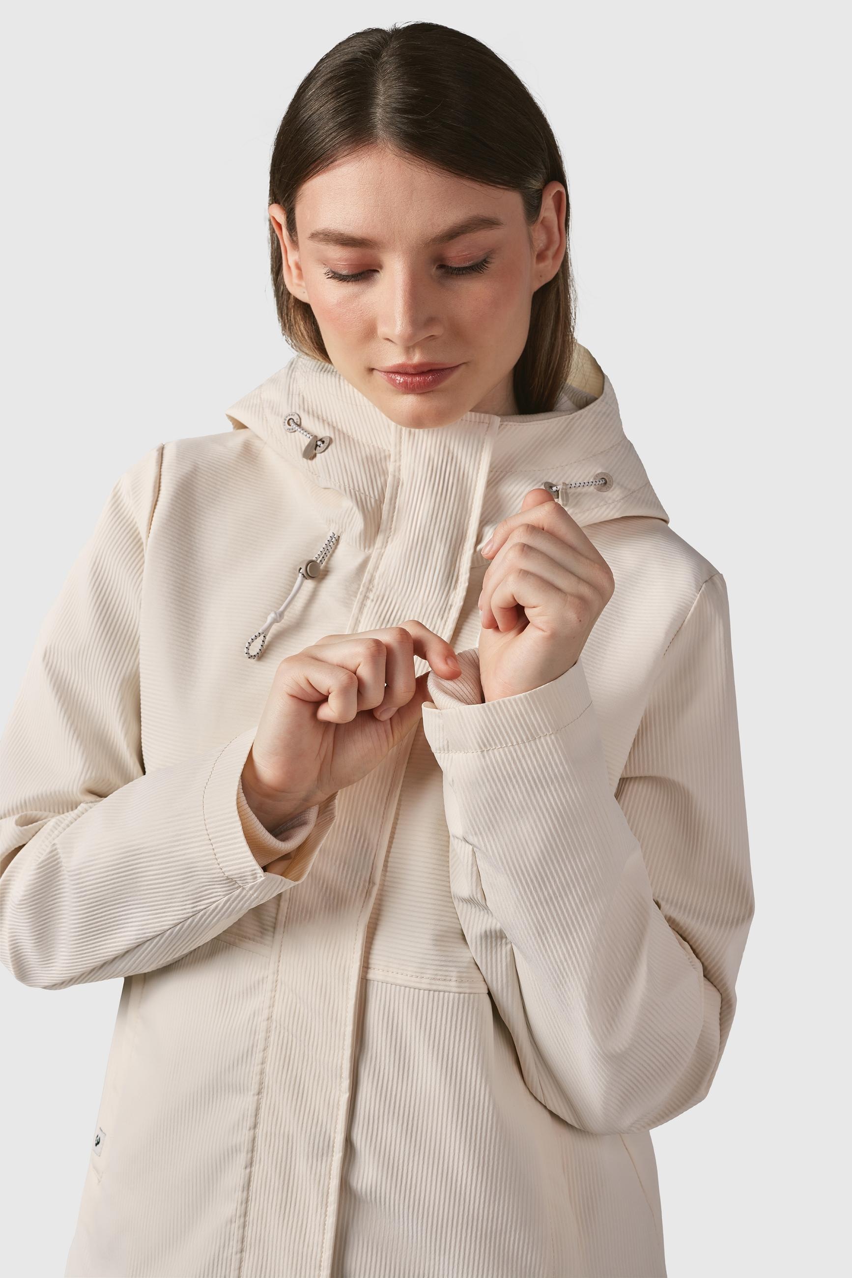 Ragwear Outdoorjacke »Sunniva B«, mit Kapuze, Übergangsjacke wasserdicht mit feiner Rillenstruktur