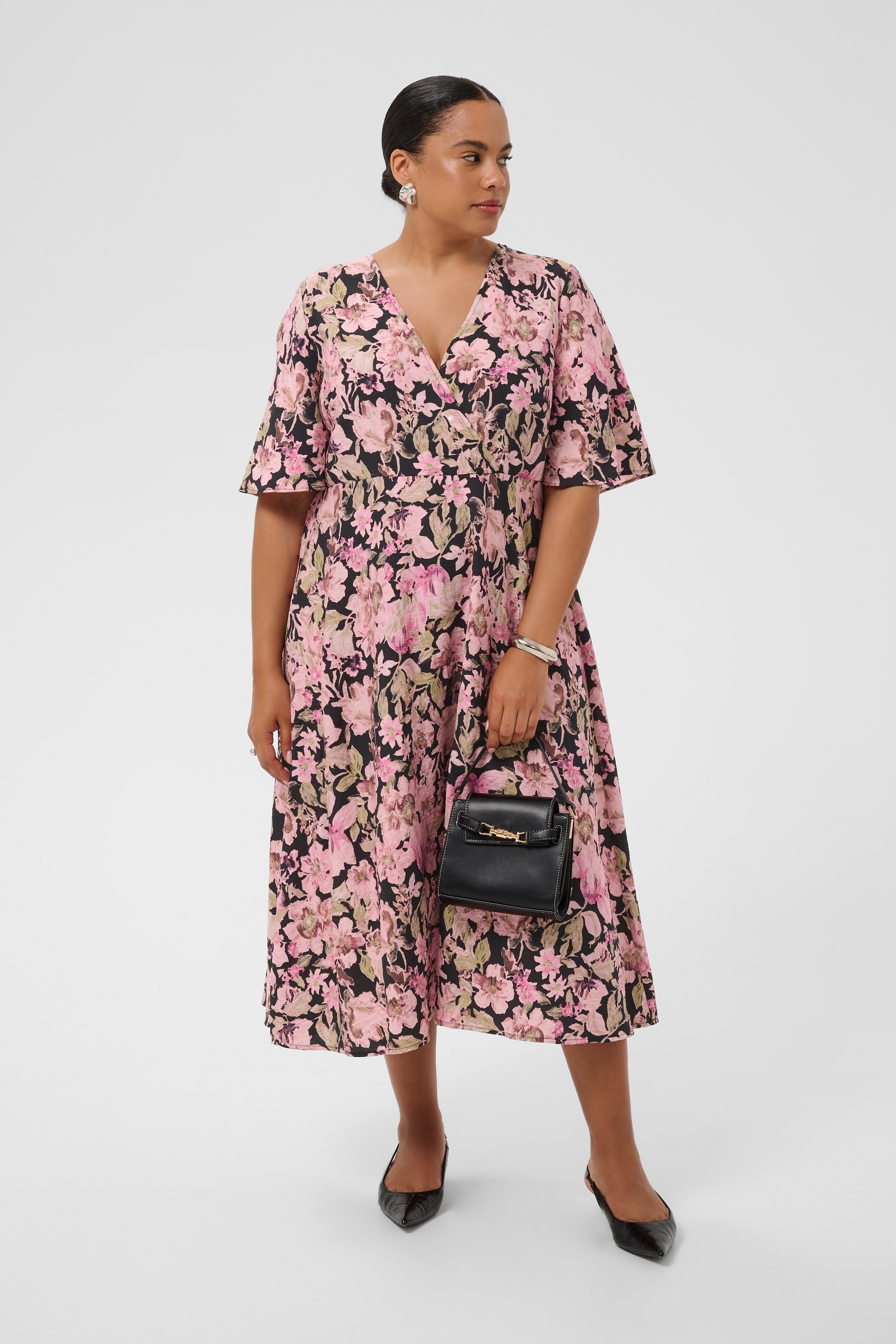 KAFFE Curve Midikleid »Damen Kleid KCsarina«