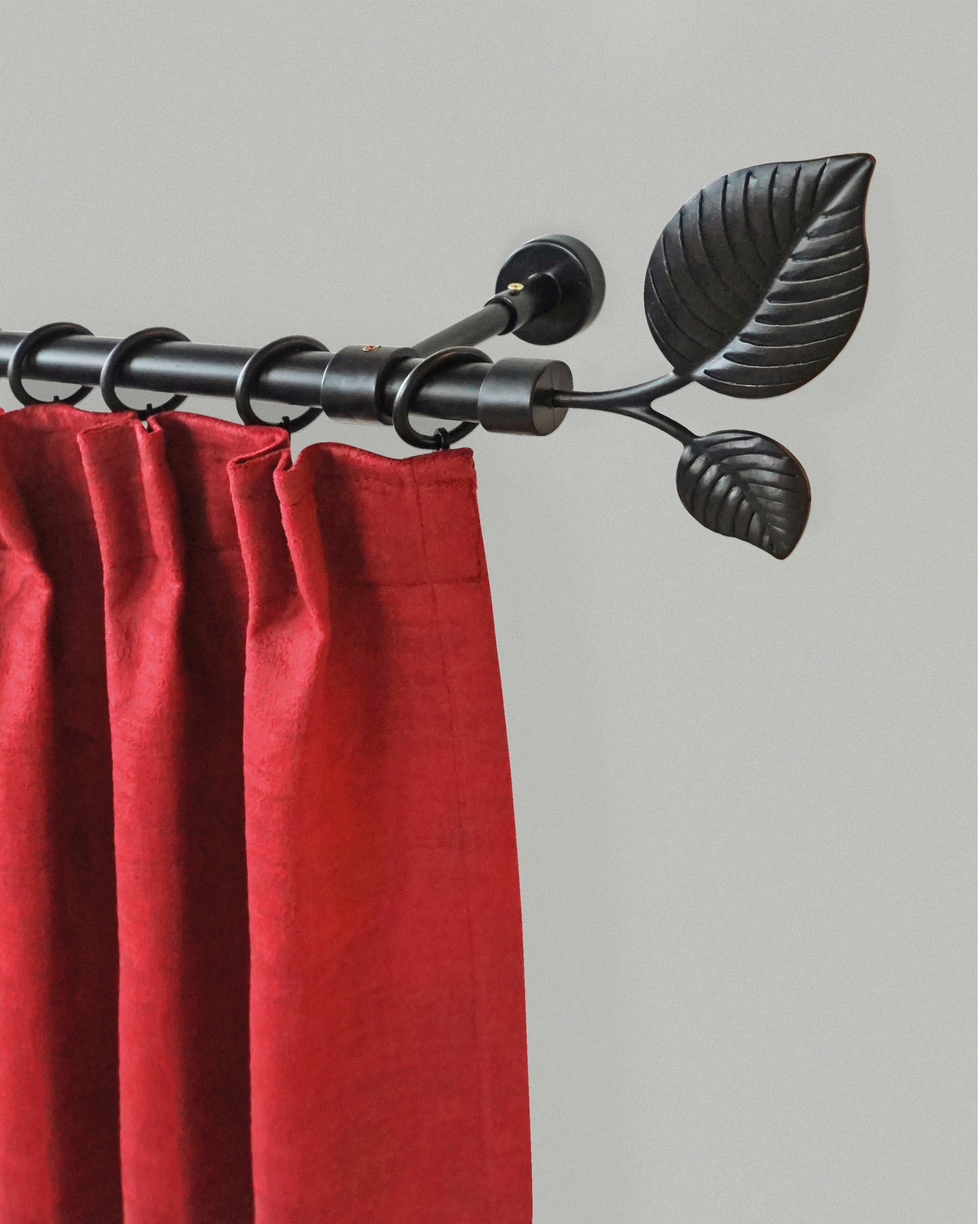 GARESA Gardinenstange "BLATT" Ø 20 mm 1 läufig-läufig Wunschmaßlänge Vorhan günstig online kaufen