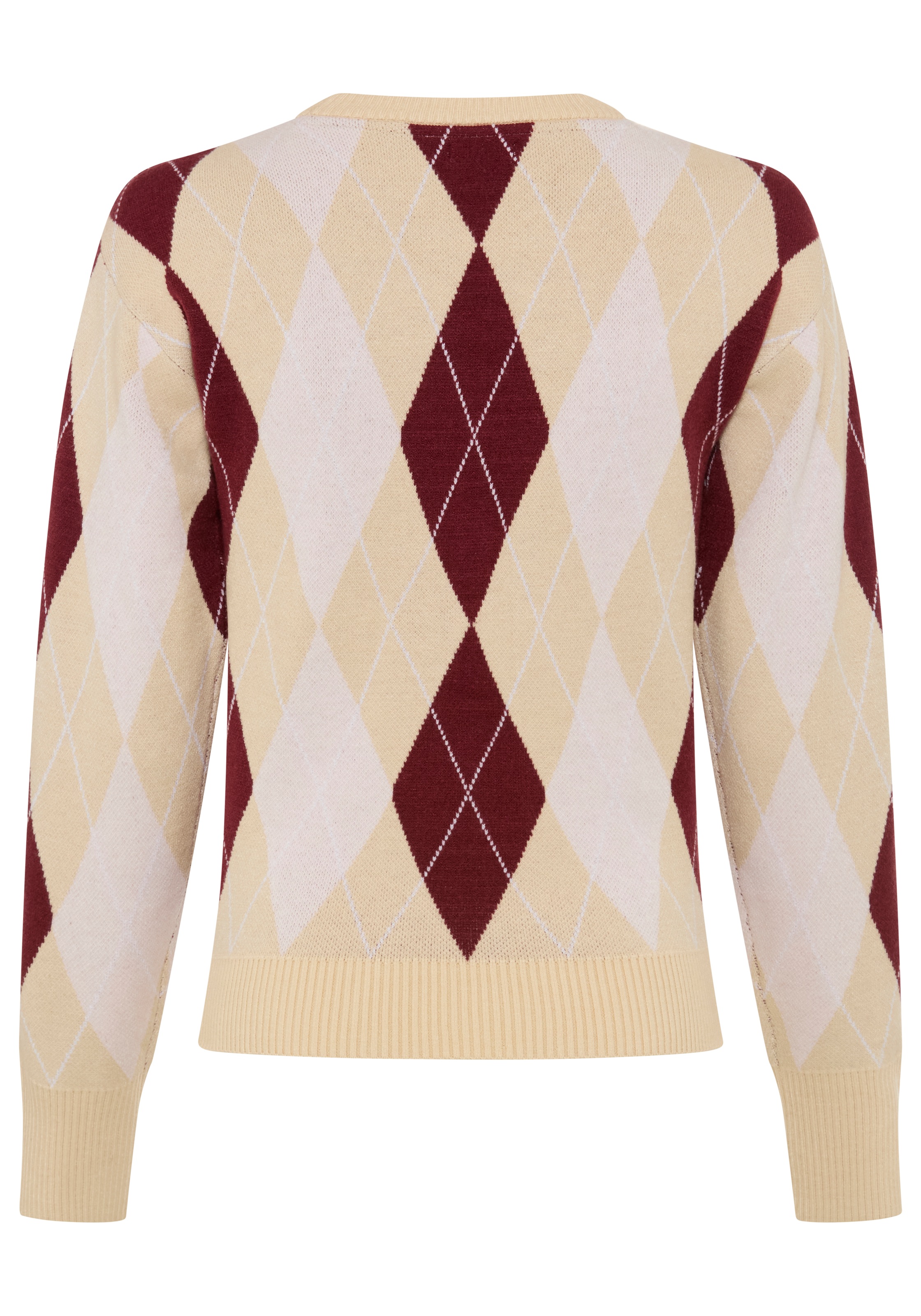 KangaROOS Strickpullover mit Rautenmuster, aus Viskose und Polyamid, Argyle