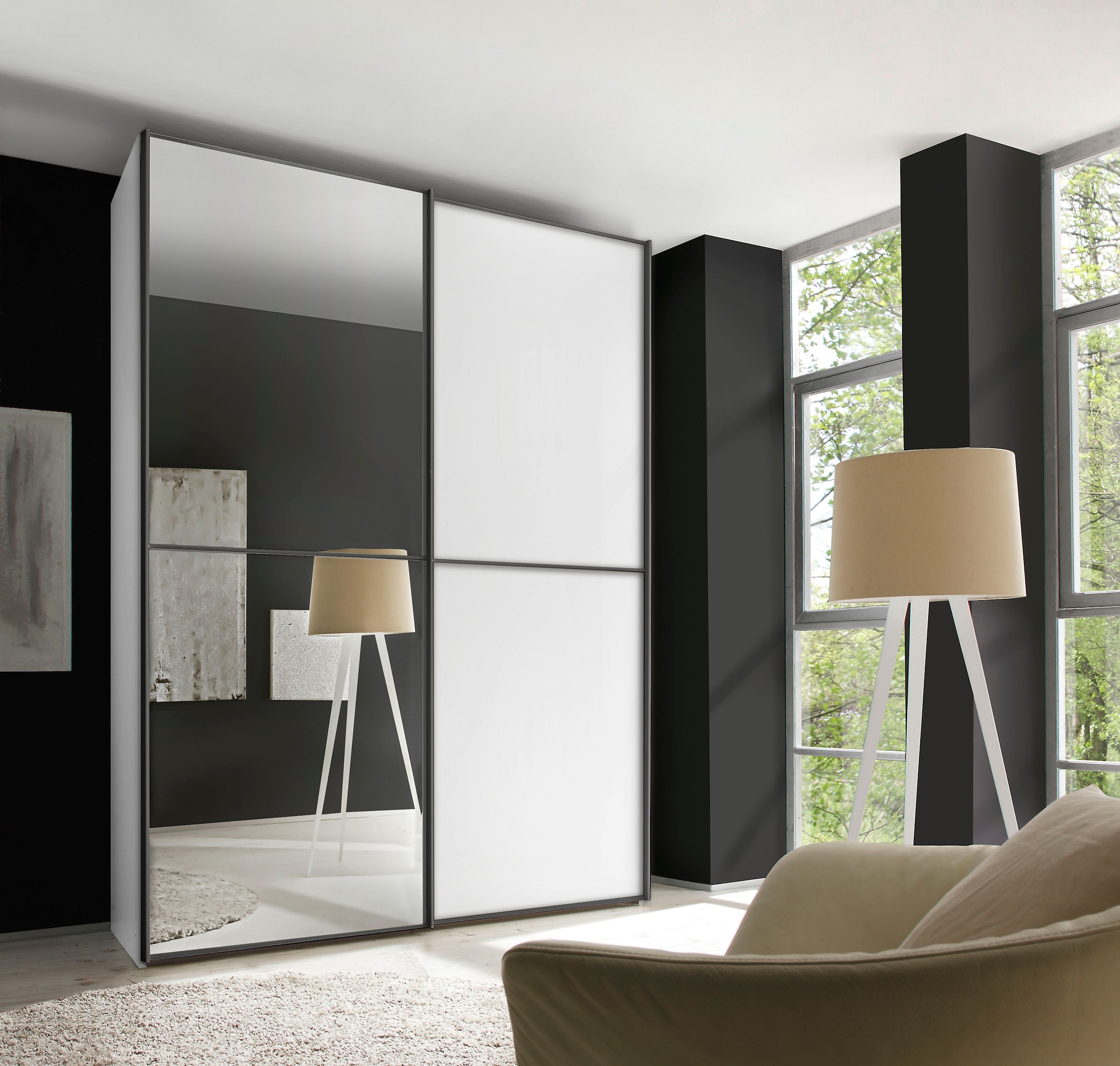 STAUD Schwebetürenschrank »Sinfonie Plus, edles Design in hochwertiger Qualität, Made in Germany«, Mit vier verschiedenen Ausstattungsvarianten